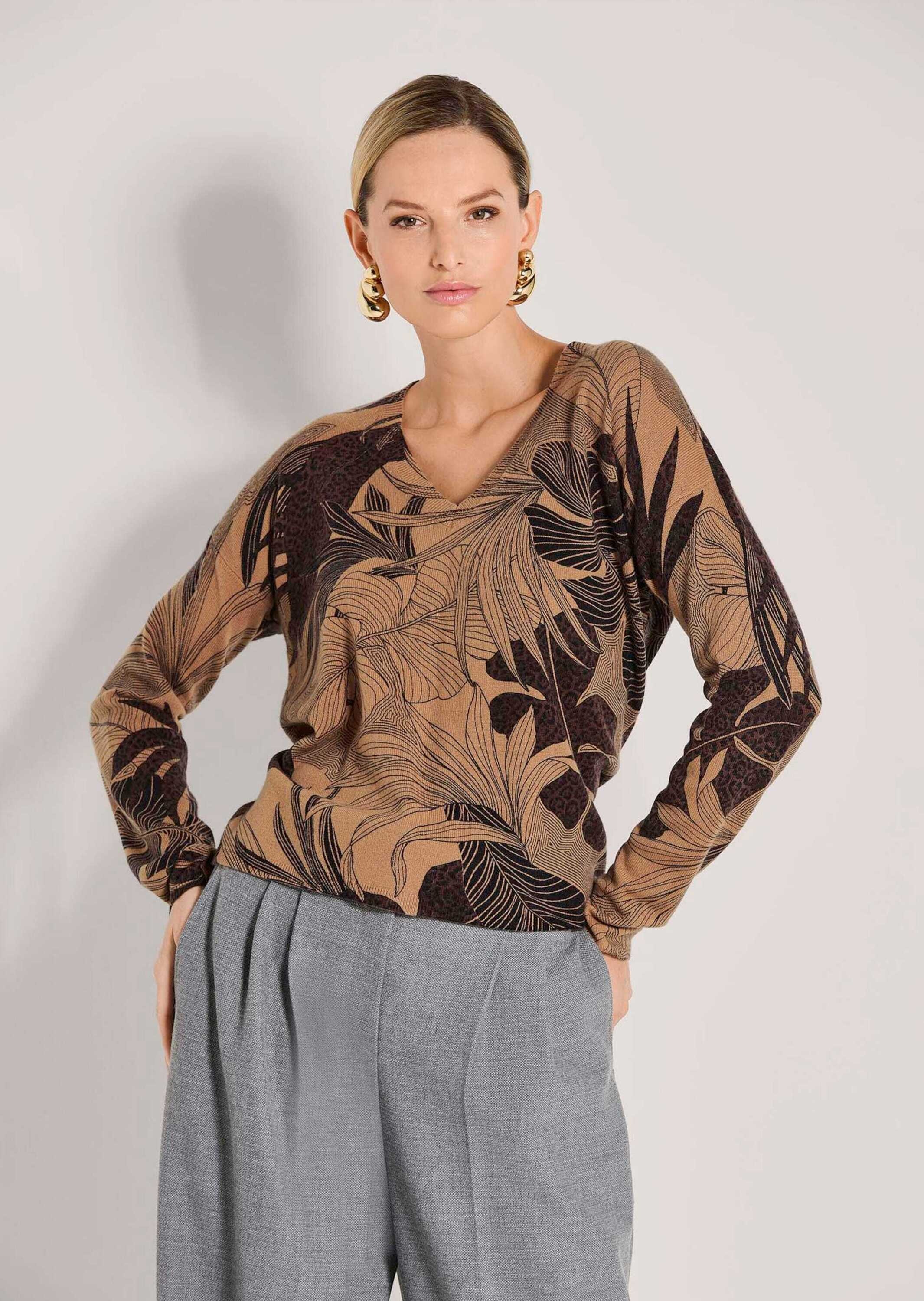 MADELEINE Longpullover »Kaschmirpullover Kaschmirpullover mit V-Ausschnitt«