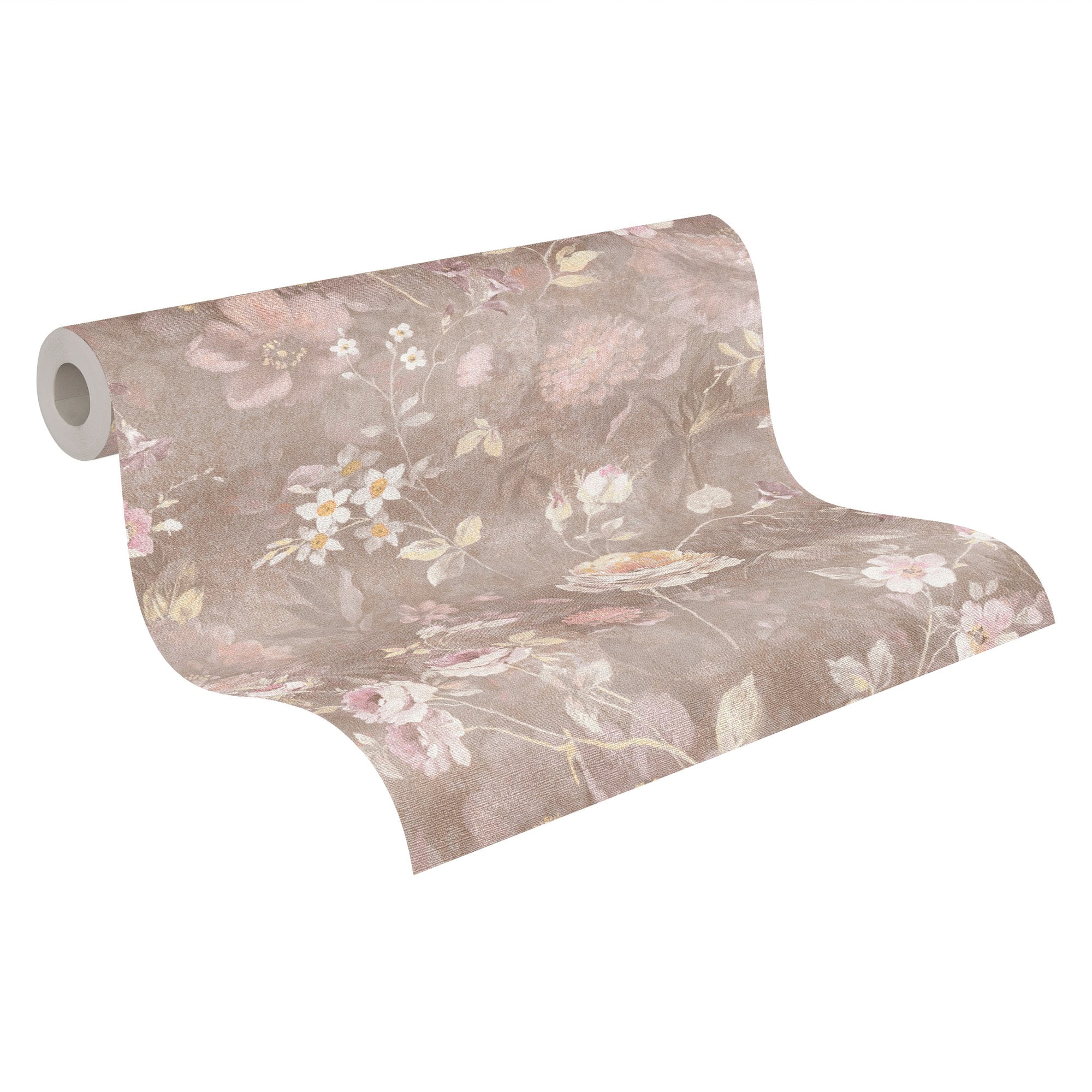 A.S. Création Vliestapete »Natural Living Blumentapete«, matt-gemustert-neutral, Blumentapete Vlies Vlies Wand Tapeten Wohnzimmer Schlafzimmer Küche