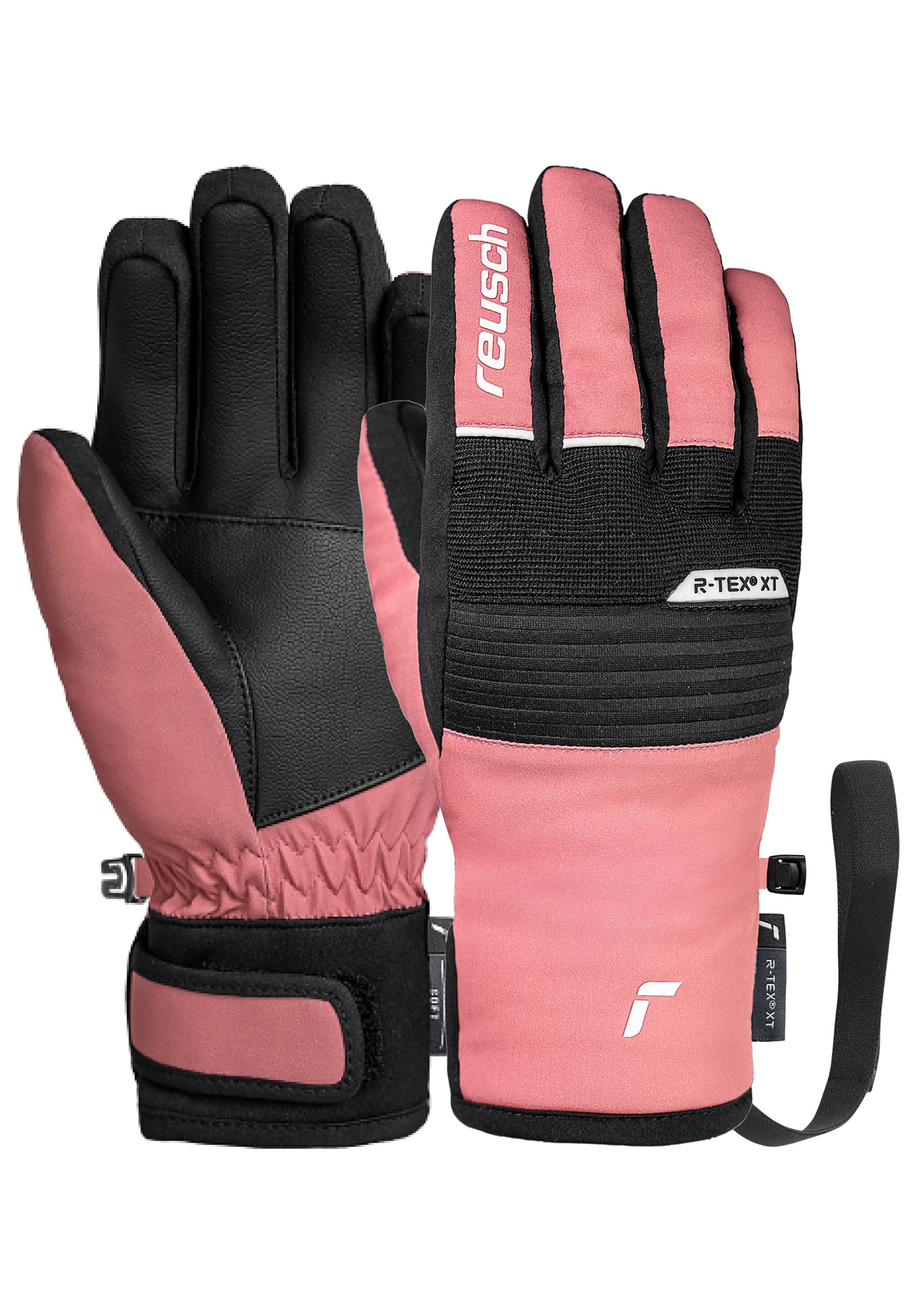 REUSCH Mädchen Skihandschuhe "Benji R-TEX XT Junior"schwarz, rosé, Gr. 4, unifarben, 92% Polyester, 6% Polyurethan, 2% Elasthan, Handschuhe, mit