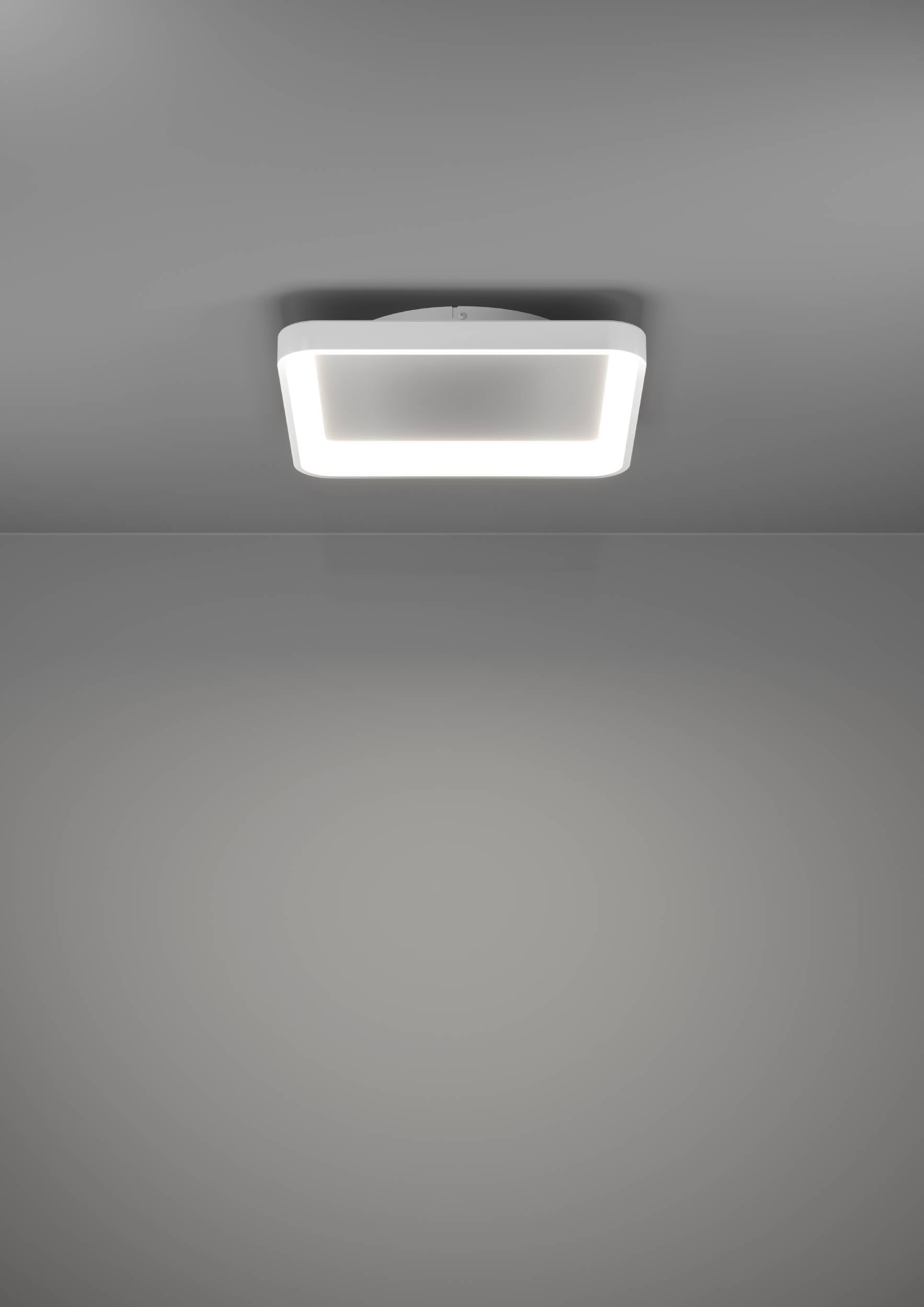 EGLO Deckenleuchte »Loretello Deckenlampe, Wohnzimmerlampe, Metall und Kunststoff, Lampe« LED-Modul 1 Stk. Kaltweiß | Neutralweiß | Warmweiß Wand-/Deckenleuchte - L35 x B35 x H7,5 cm - weiß - 12W inkl.