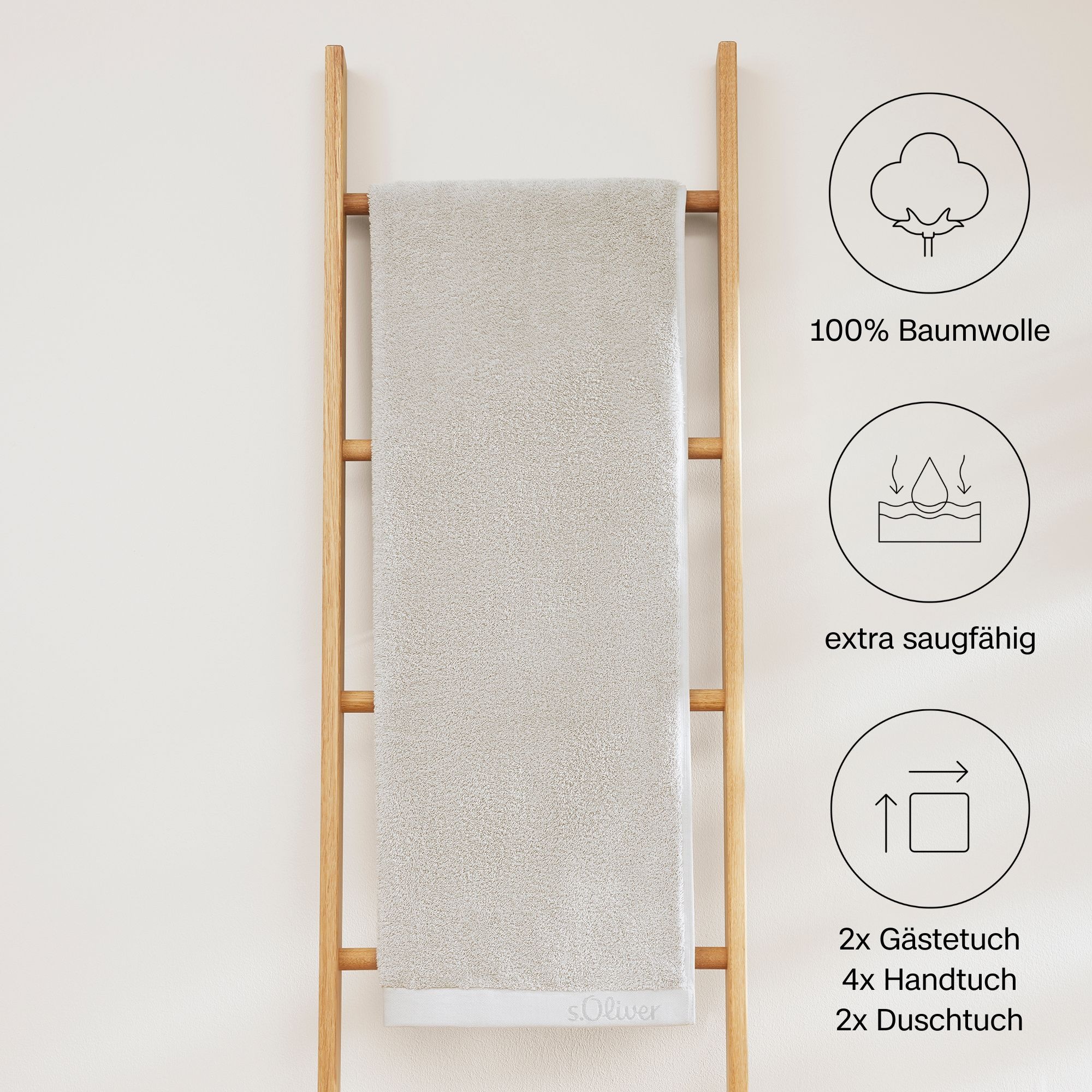 s.Oliver Handtuch Set "s.Oliver, Premium Qualität, 600 gr/m²" Set 8 Stk. Wa günstig online kaufen