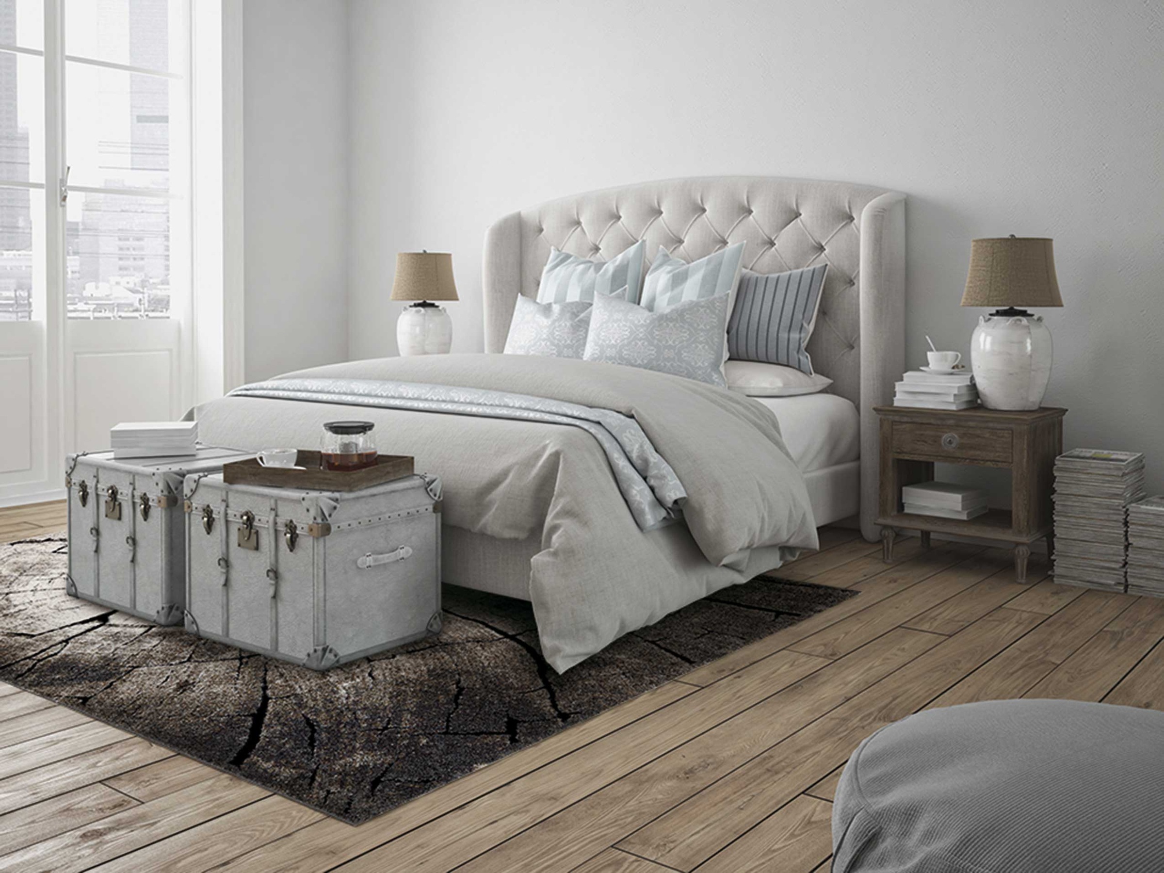 Wecon home Teppich »Wild Oak«, rechteckig, 13 mm Höhe, Holz Optik, Wohnzimmer