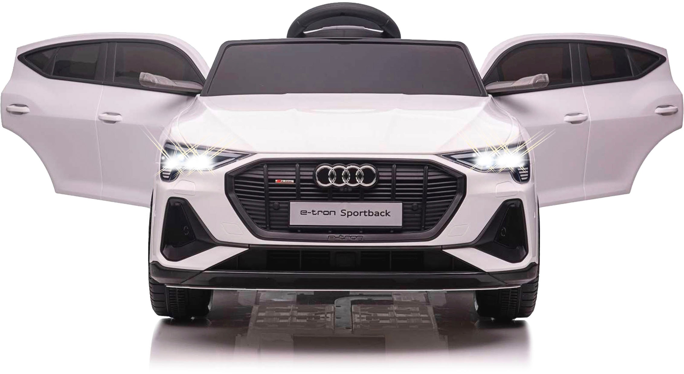 Jamara Elektro-Kinderauto »Ride-on Audi e-tron Sportback weiß«, ab 3 Jahren, bis 25 kg, 12V/4,5Ah, inkl. Fernsteuerung, 2,4GHz, Softanlauf, 2-Gang