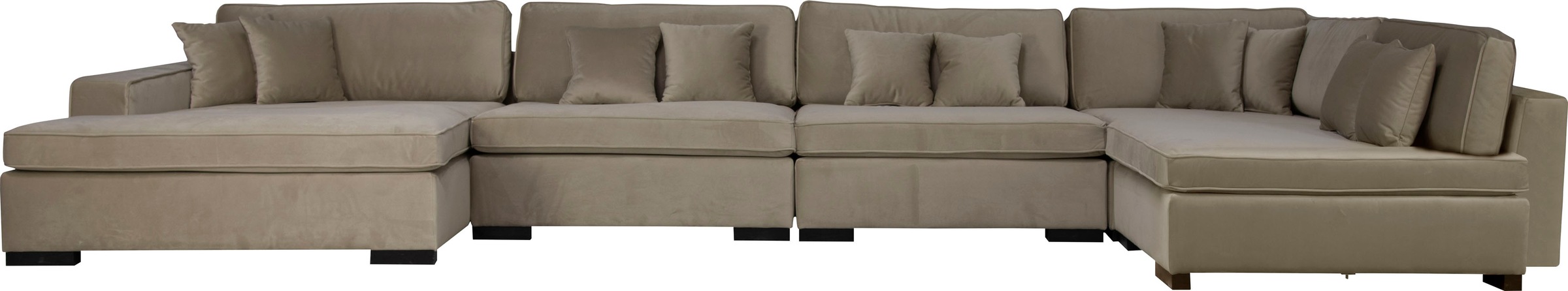 Home affaire Wohnlandschaft »Skara XXL U-Form«, Lounge-Sofa XXL mit Federkern-Polsterung, in vielen Bezugsvarianten