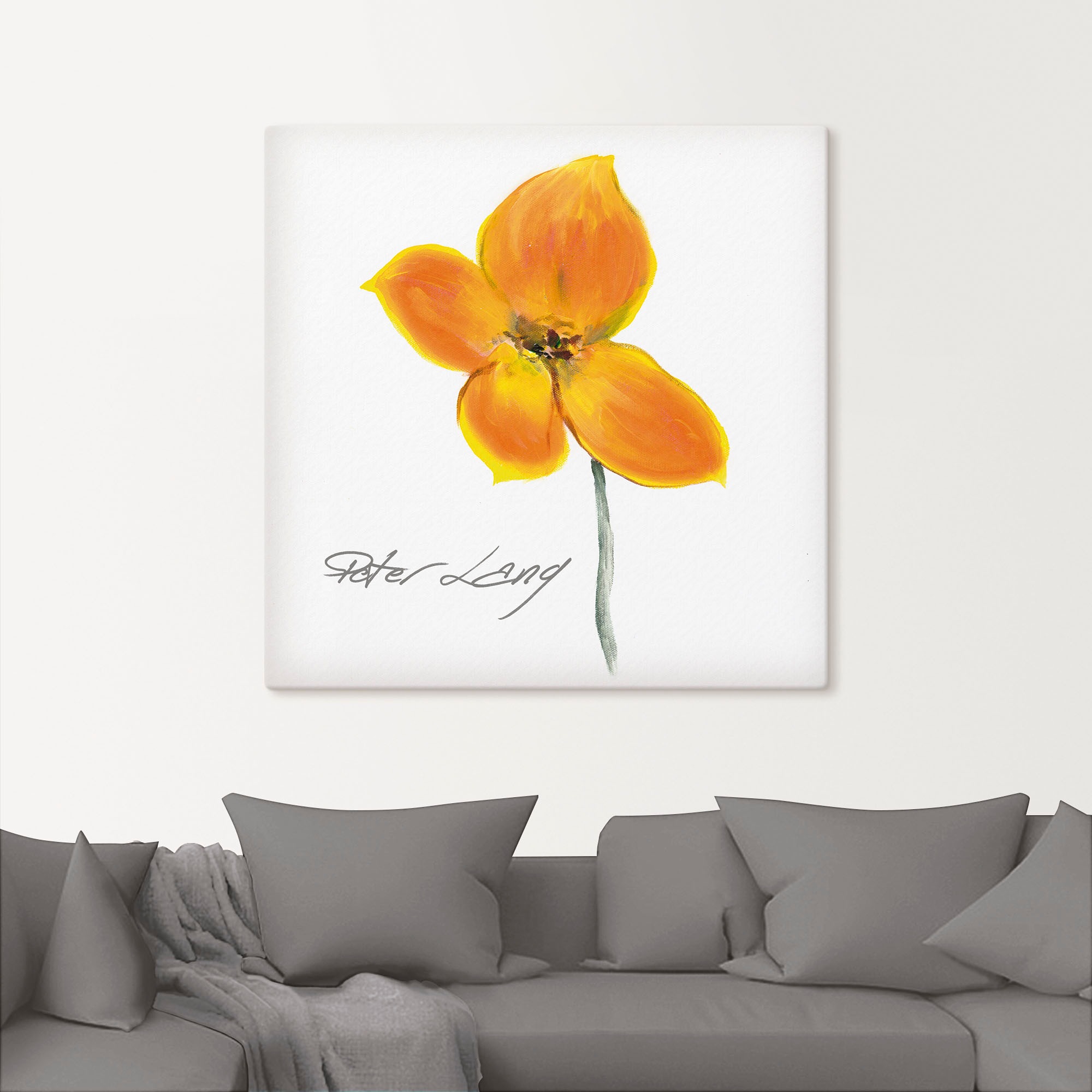 Artland Wandbild »Blume_weiß VI«, Blumen, (1 St.), als Leinwandbild, Poster in verschied. Größen