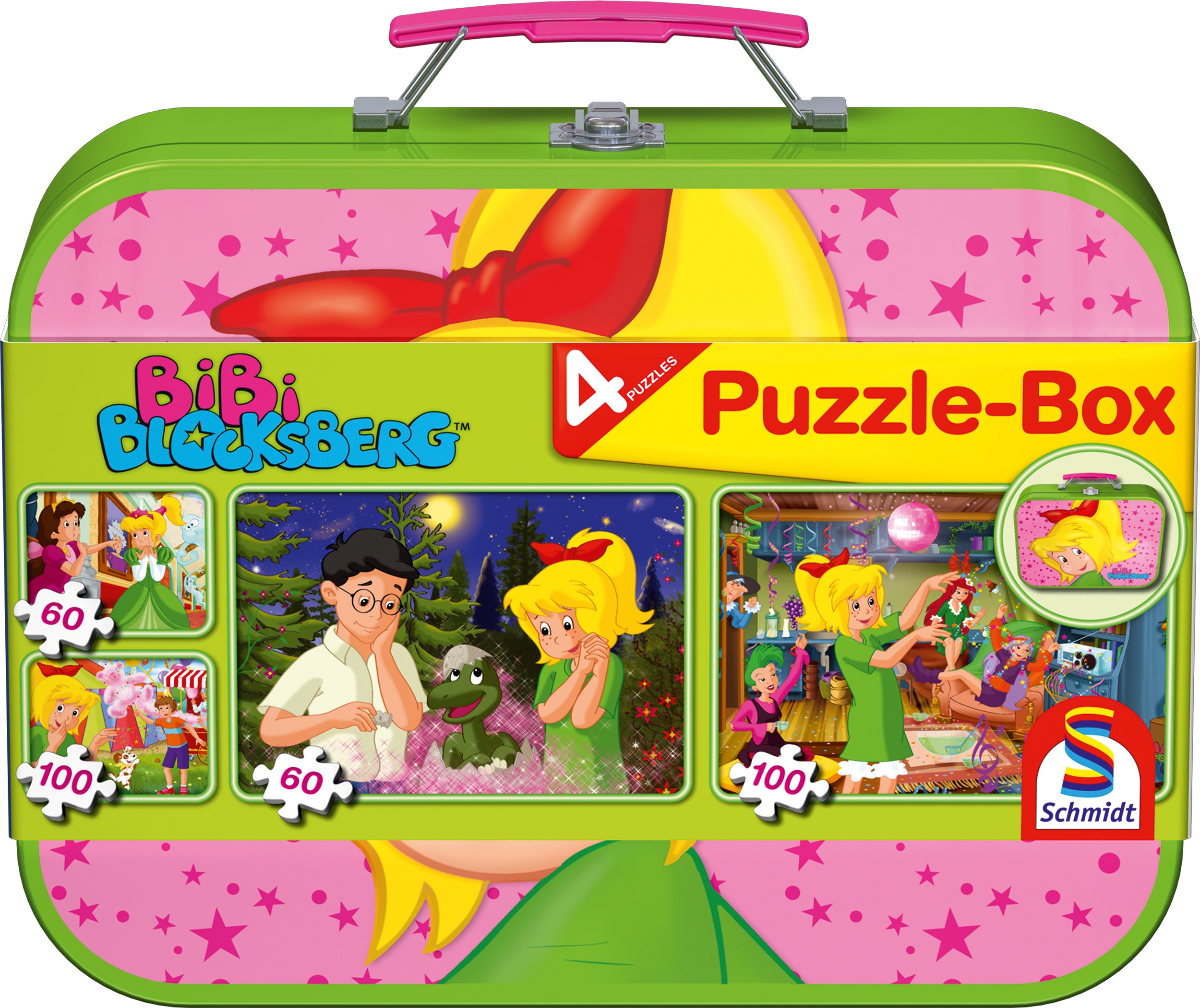 Schmidt Spiele Puzzle Puzzlebox im Metallkoffer, Bibi Blocksberg™ bunt Kinder Ab 3-5 Jahren Altersempfehlung