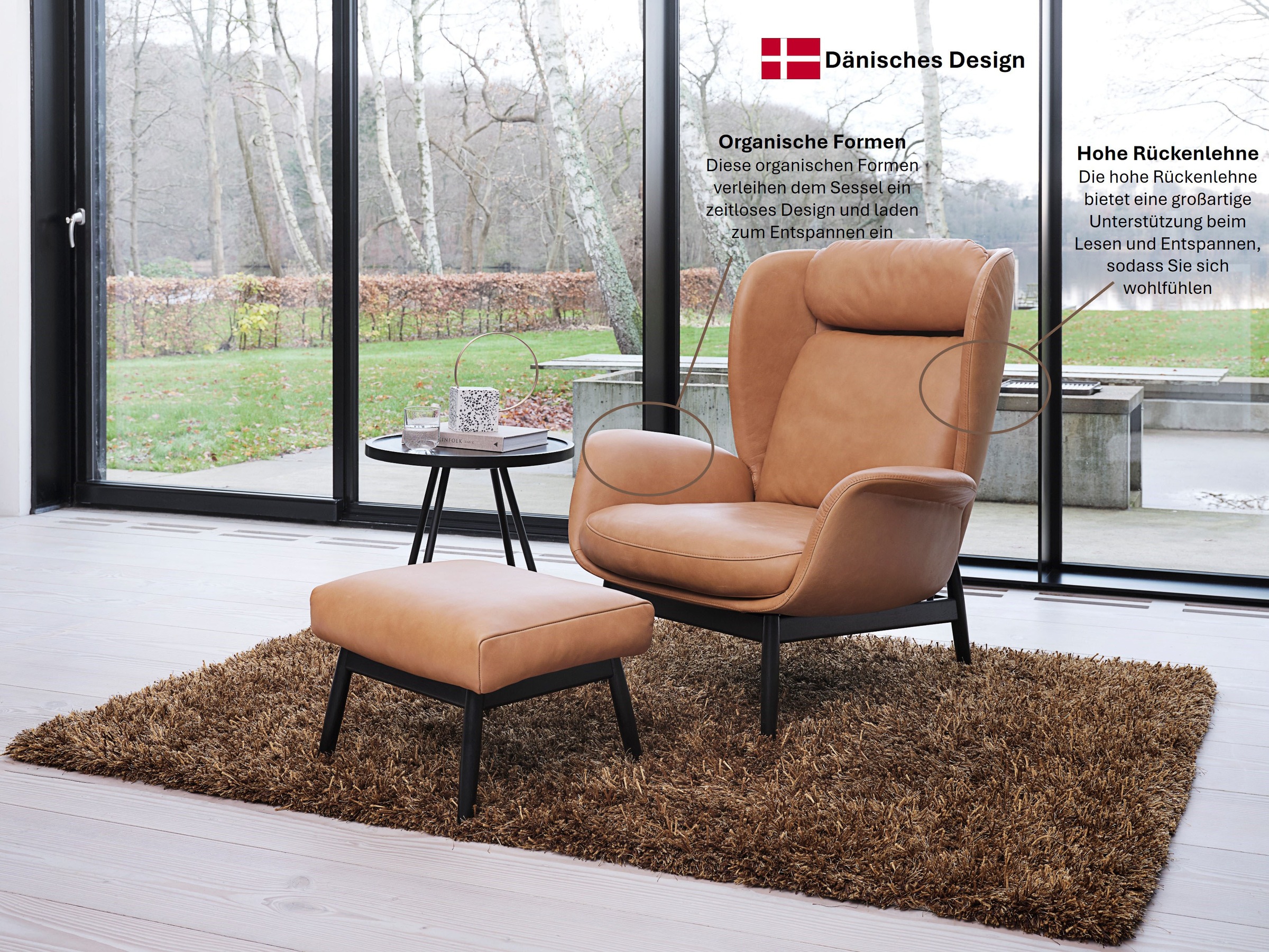 FLEXLUX Ohrensessel "Padova Scandic Design Sessel, erstklassiger Sitz- und günstig online kaufen
