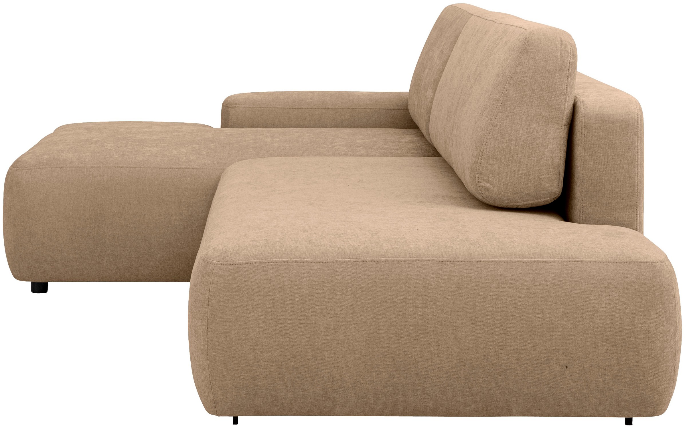 INOSIGN Ecksofa »TORGE, Schlafsofa Cord, Samtvelours u. Strukur fein, Couch in L-Form«, Schlaffunktion und Bettkasten, Liegefläche: 210x125 cm, neues Design