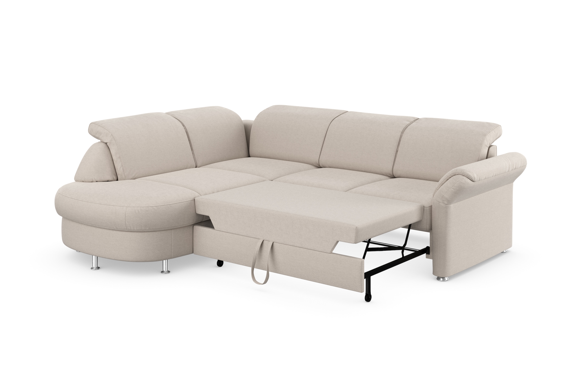 sit&more Ecksofa »Apulia L-Form«, wahlweise Bettfunktion, Bettkasten und Kopf- und Armteilverstellung