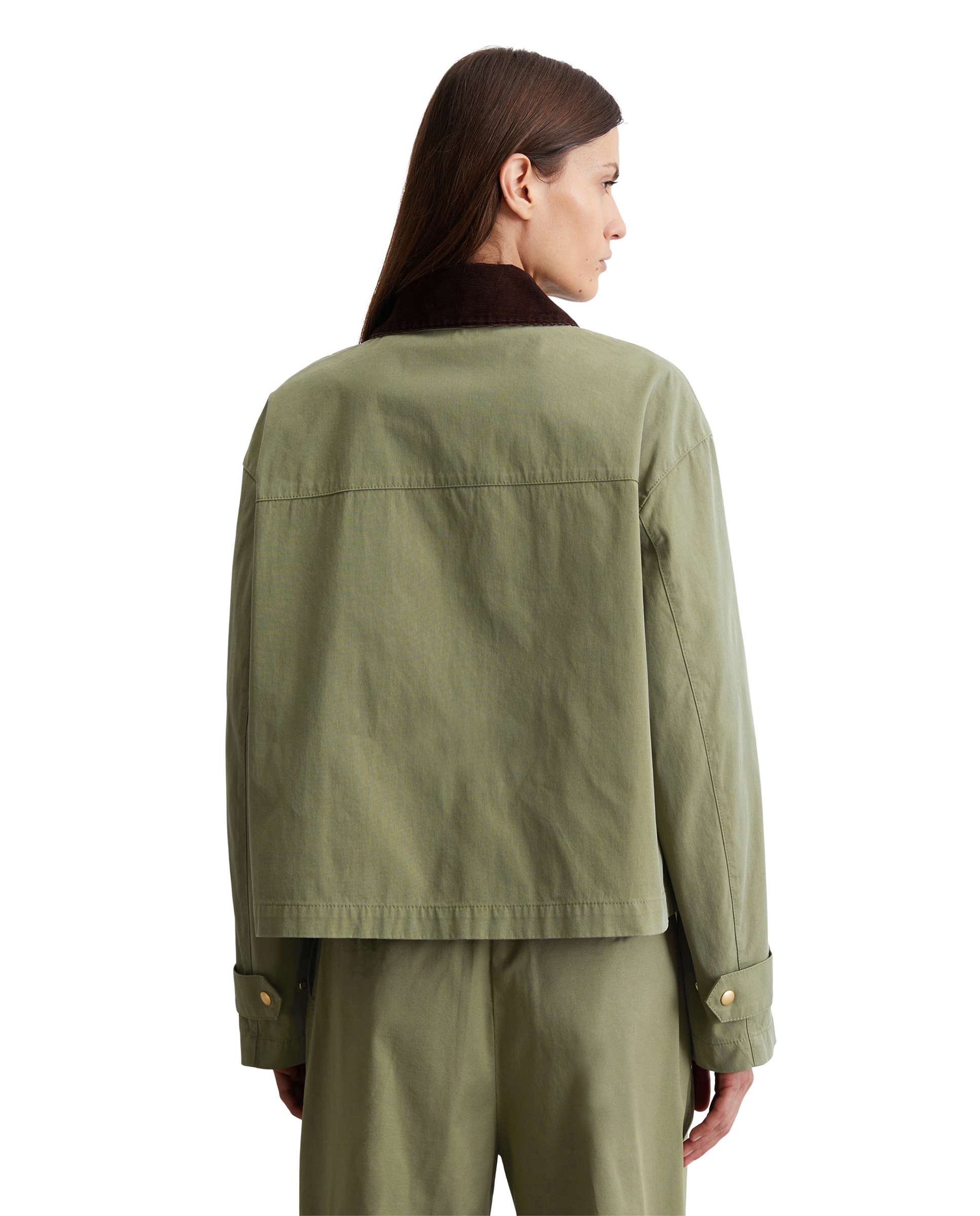 Marc O'Polo Outdoorjacke »aus Canvas-Qualität«, ohne Kapuze