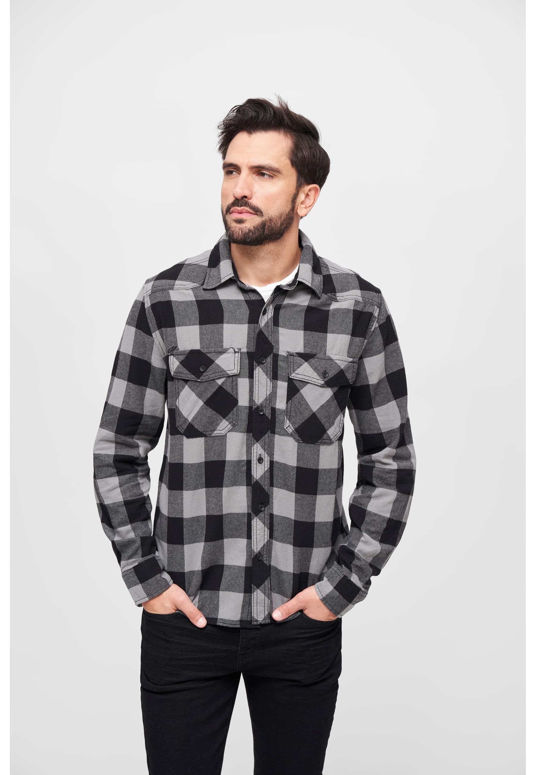 Brandit Langarmhemd »Brandit Herren Checked Shirt«, (1 tlg.)