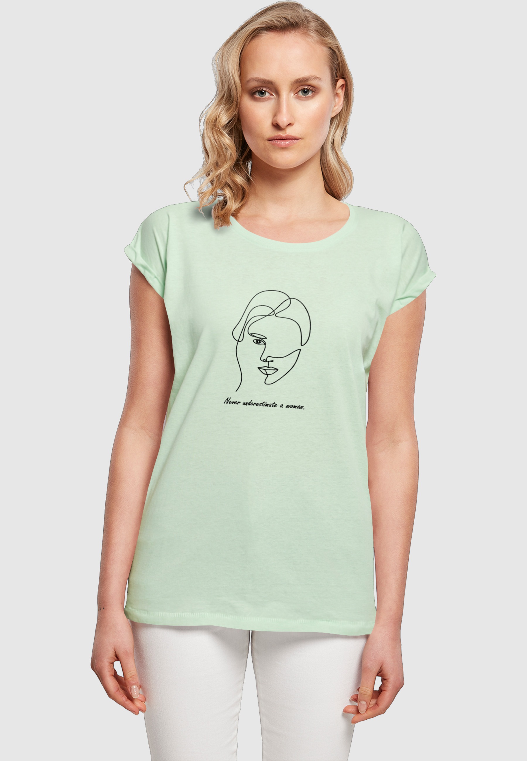 Thumbnail - Merchcode T-Shirt "Merchcode Damen Ladies WD - Woman Figure Extended Shoulder Tee" 1 Stk.