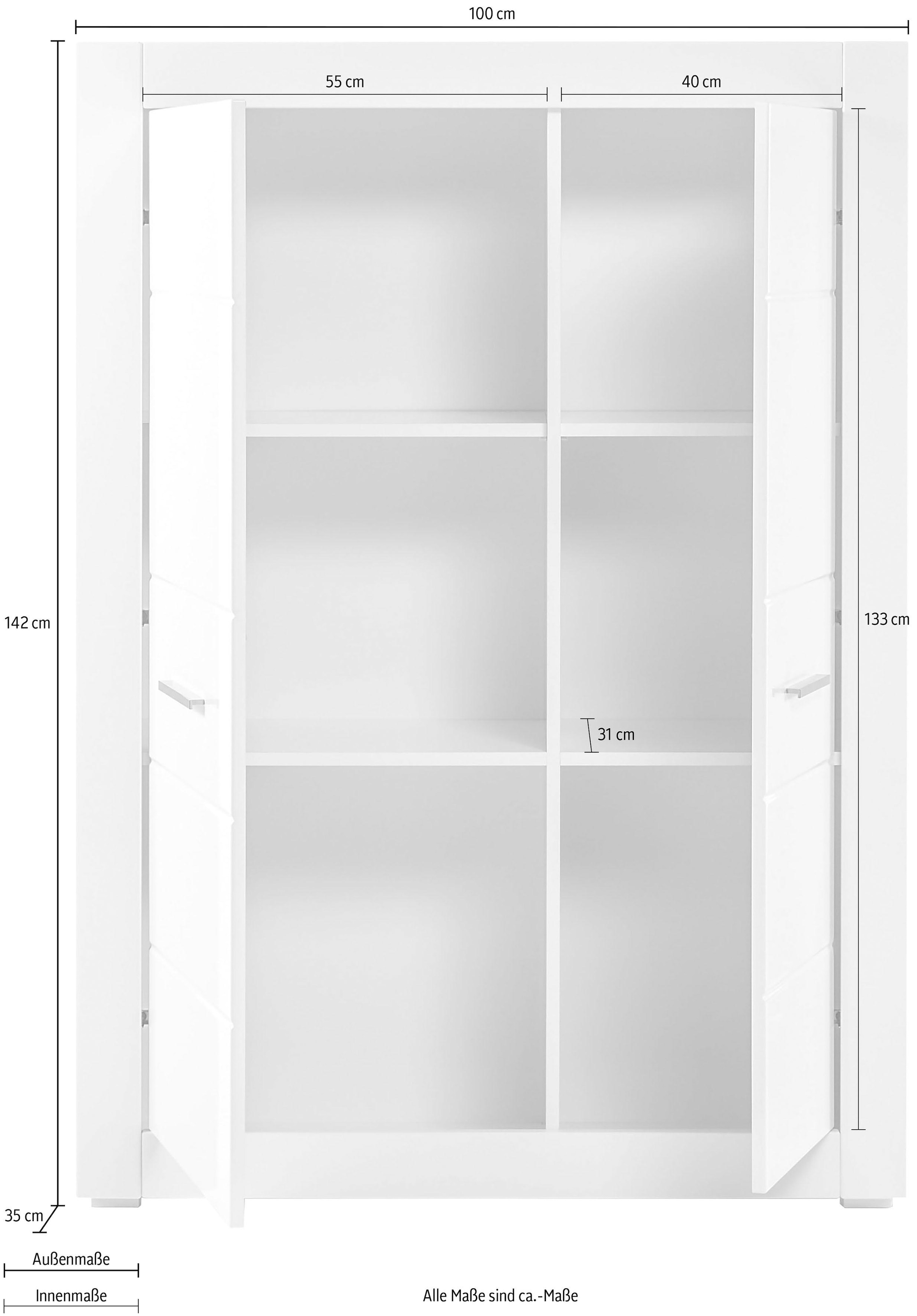 cm Stauraumschrank 142 »BIANCO«, | BAUR Höhe INOSIGN