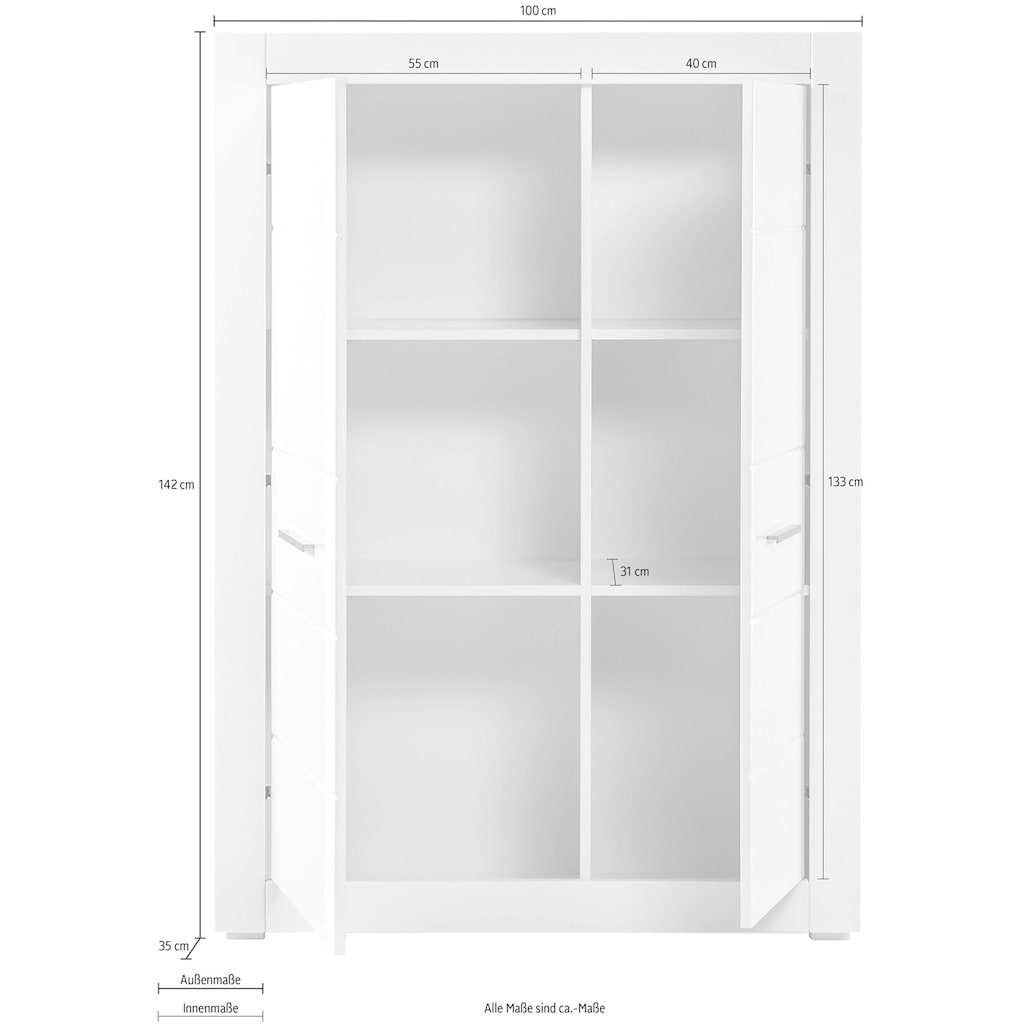 INOSIGN Stauraumschrank »BIANCO«, Höhe 142 cm