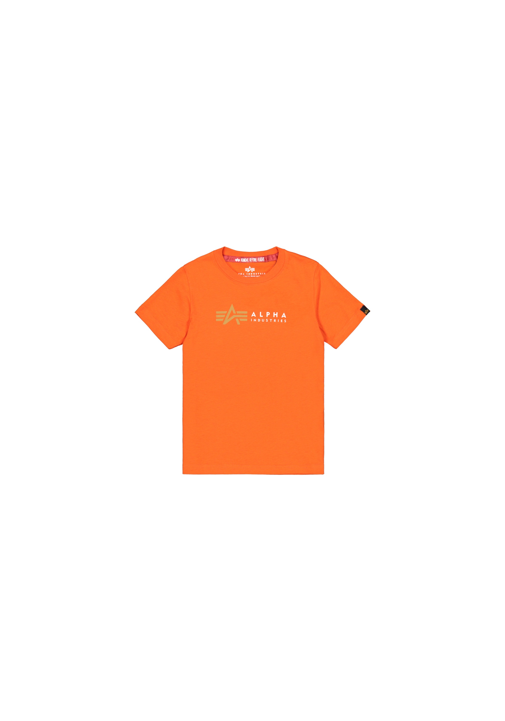 Mädchen T-Shirt "Alpha Label T-Shirt K", orange, Gr. 10, ALPHA INDUSTRIES, Obermaterial: 100% Baumwolle, Shirts