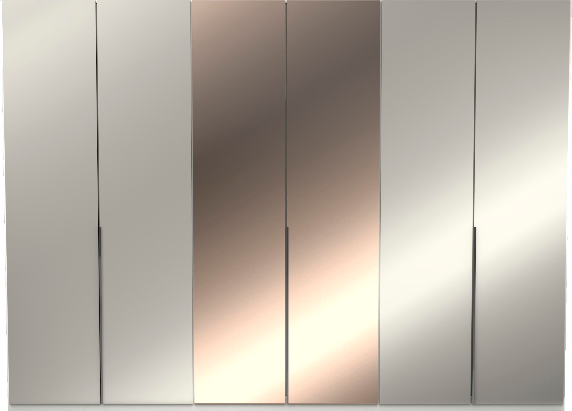 Thumbnail - Musterring Kleiderschrank "San Diego, Kleiderschrank, Schrank, Garderobe, mit Spiegel" weiß, Türen gedämpft,2 Höhen, meh...