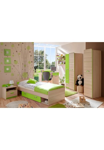 Jugendzimmer-Set »Lori«, (Set, 6 St., Bett, Schrank, Schreibtisch, Standregal,...