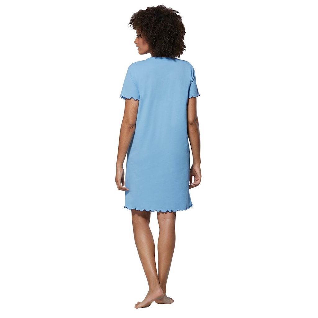 Damenmode Klassische Mode wäschepur Sleepshirt »Sleepshirts« blau + marine + rot