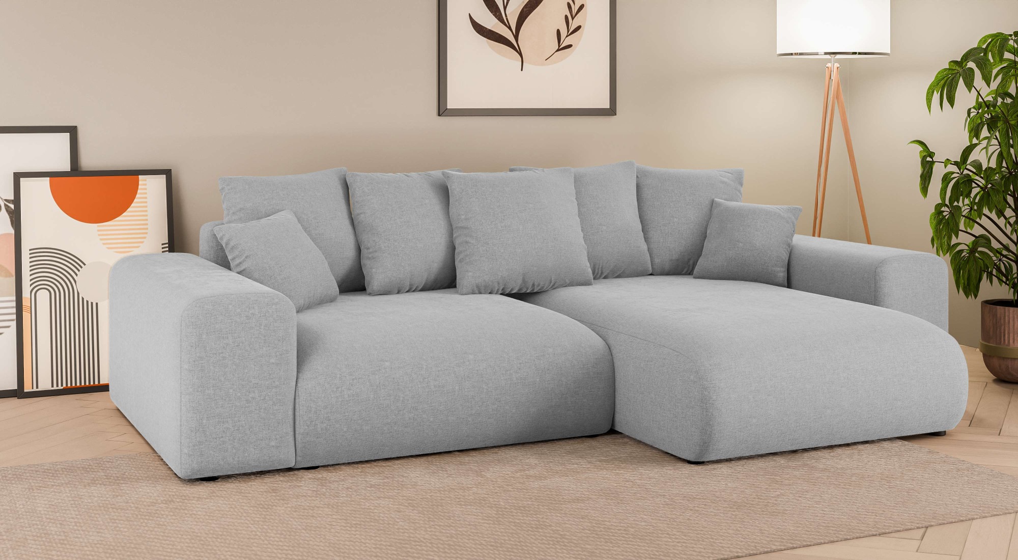 Home affaire Ecksofa "LAKESIDE mit Bettfunktion und Bettkasten, B/T/H 257/1 günstig online kaufen