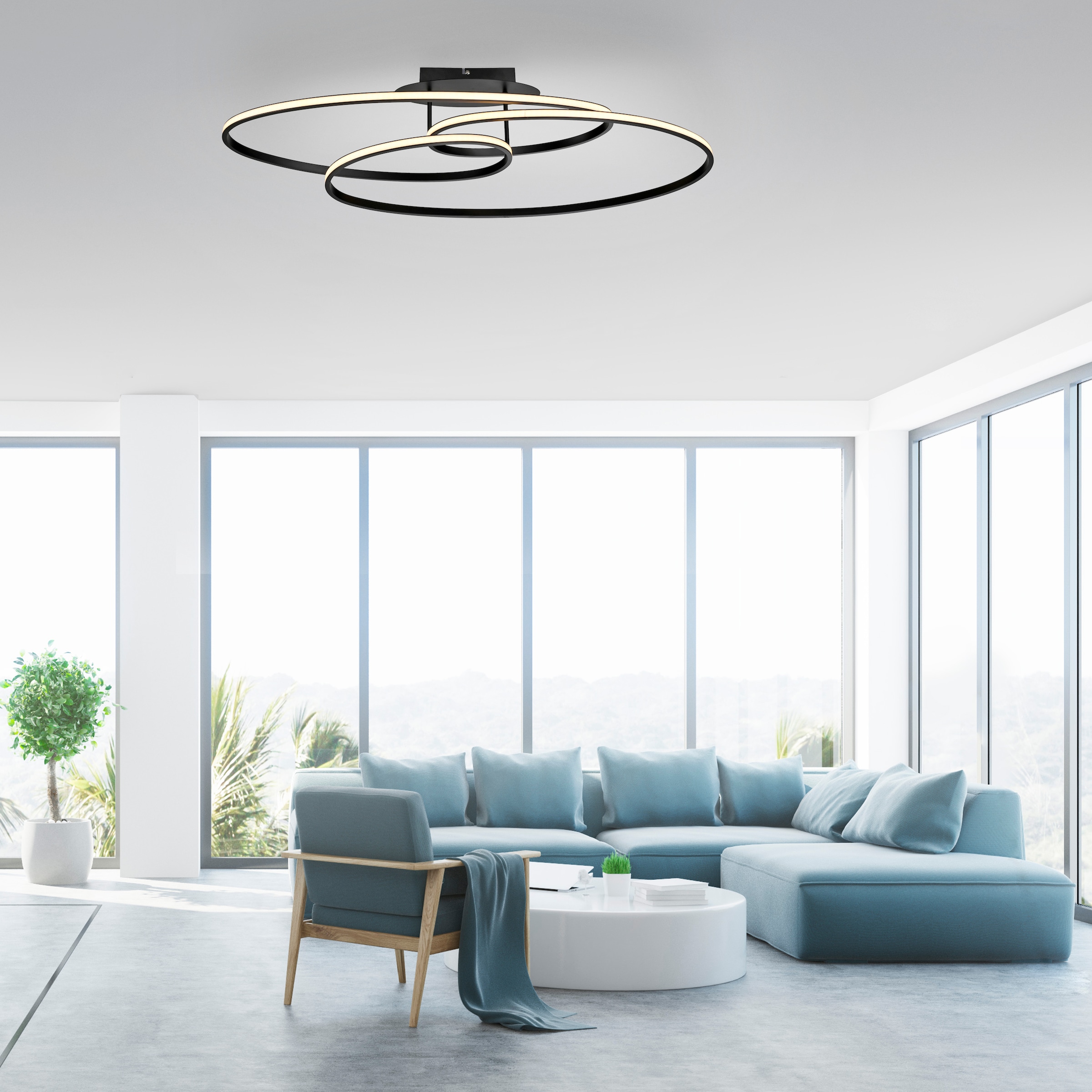 JUST LIGHT Deckenleuchte »LUMACA«, 1 flammig, Leuchtmittel LED-Board | LED fest integriert, LED