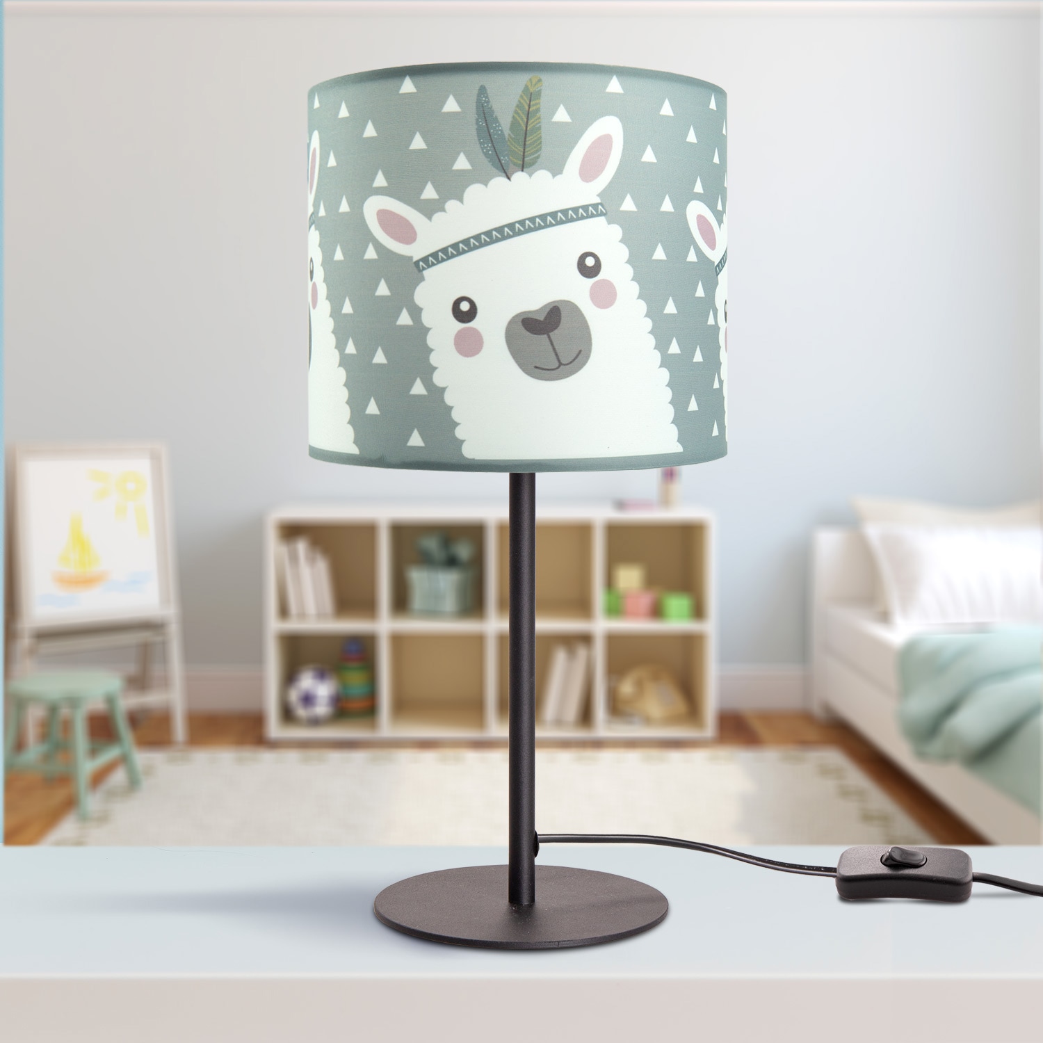 Paco Home Tischleuchte »Ela Mit Lama-Motiv, flammig-flammig, Kinderlampe 1 E14 im 214«, Sale Tischleuchte LED | BAUR Lampe Kinderzimmer