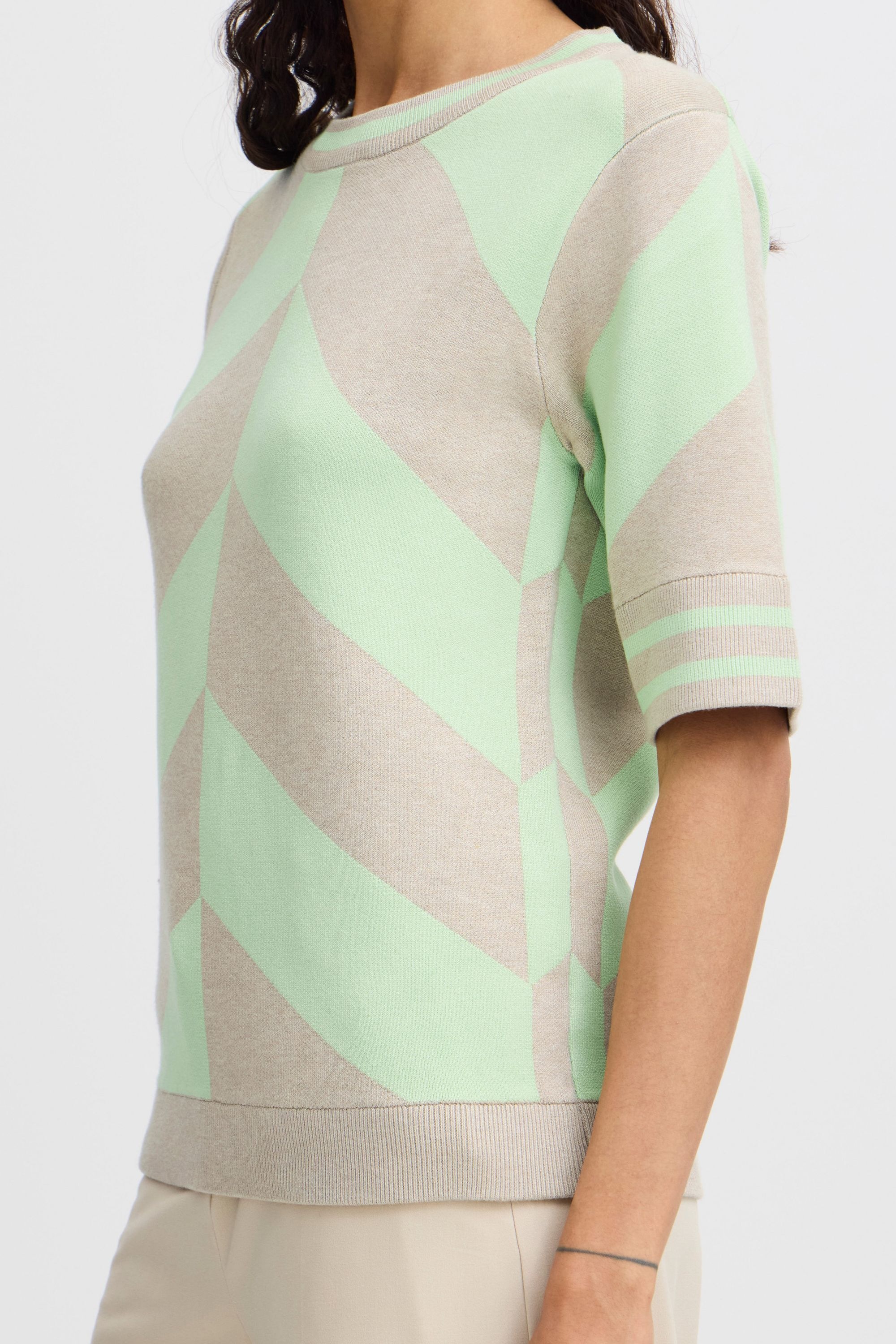 b.young Strickpullover »Strickpullover BYMMMORLA SS GEOMETRIC«