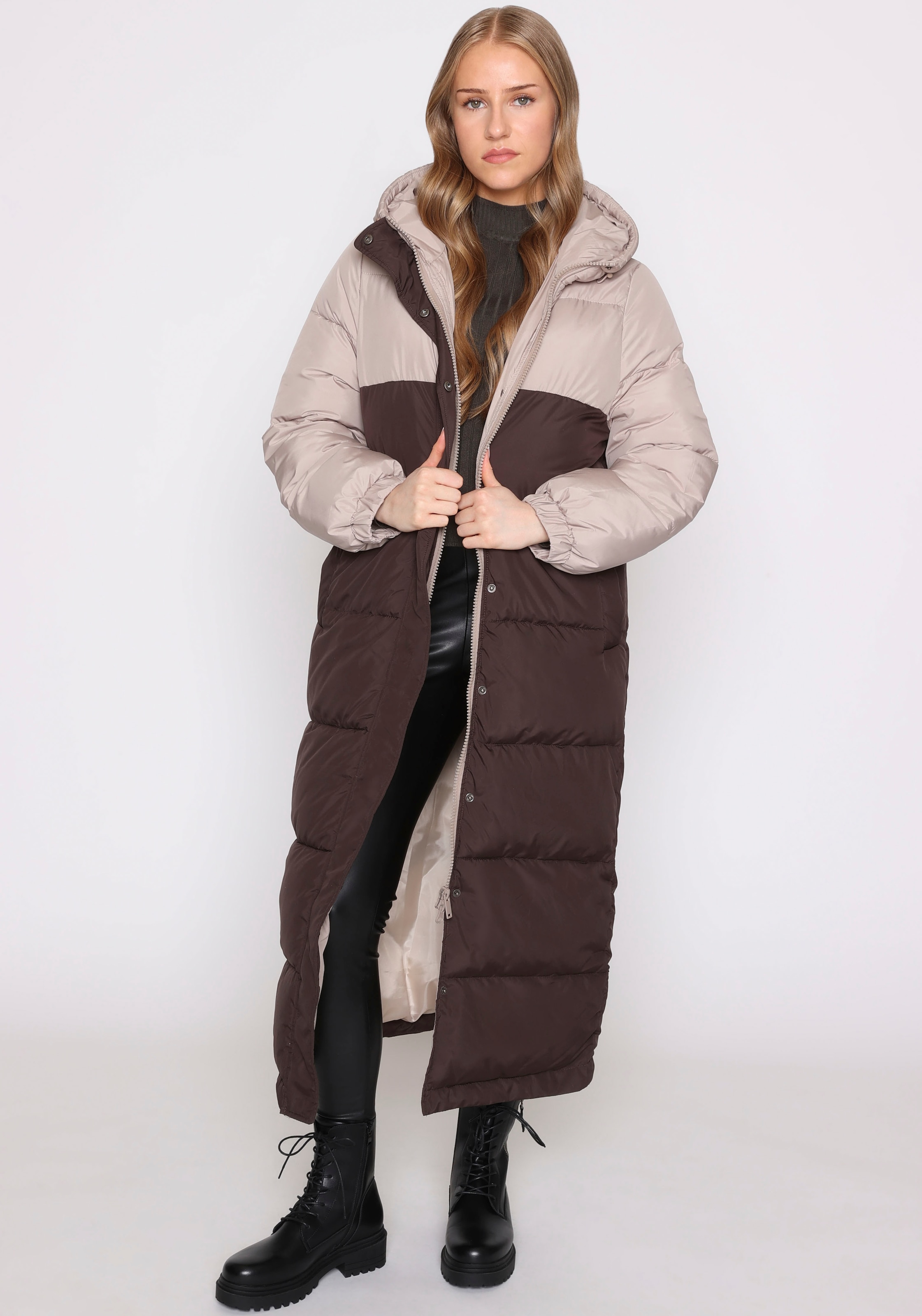 ONLY Steppmantel »ONLANNA kaufen PUFFER | OTW« COAT X LONG HOOD für BAUR