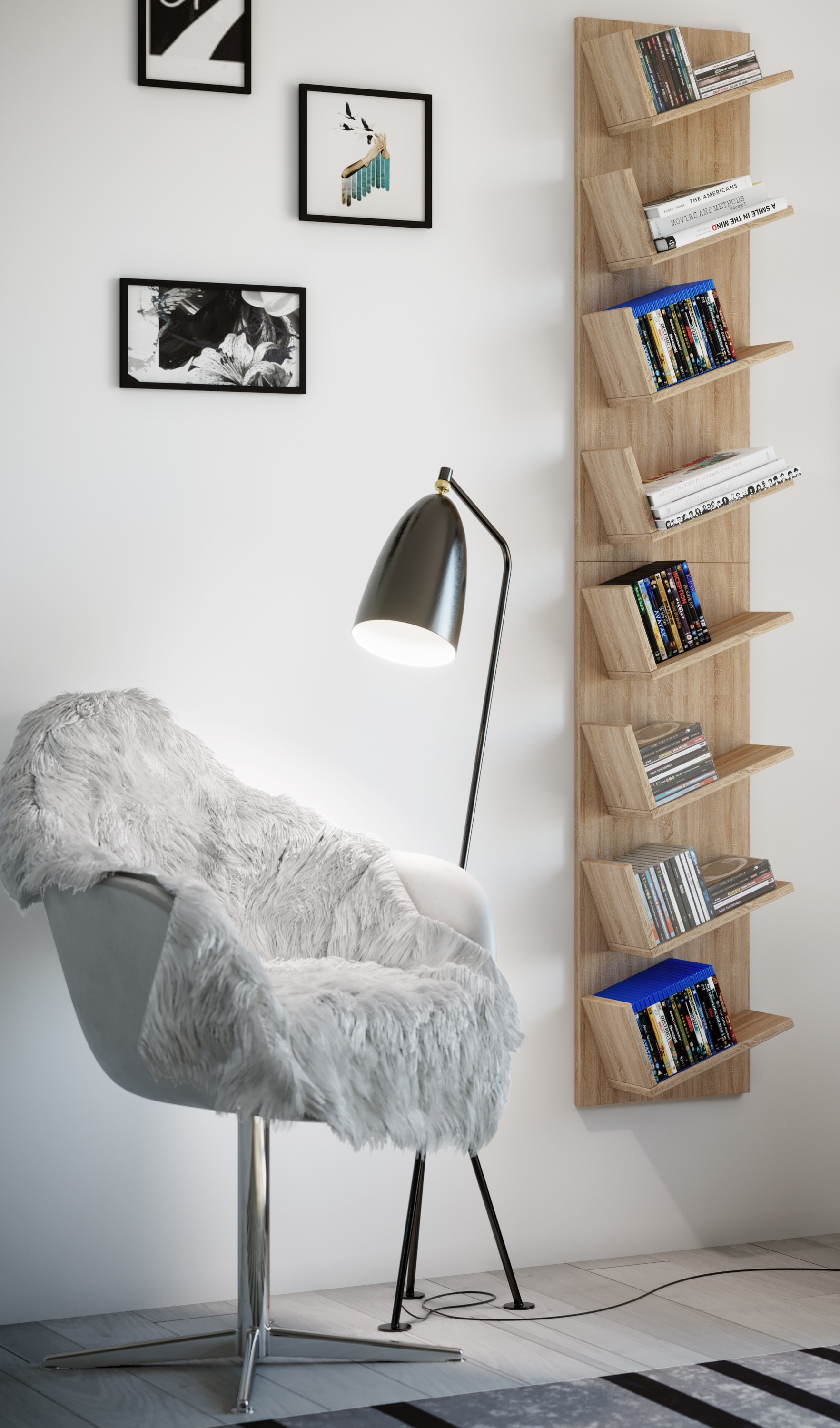 VCM Wandregal »Holz Wandregal Hängeregal Regal Deko Board LansiXL«