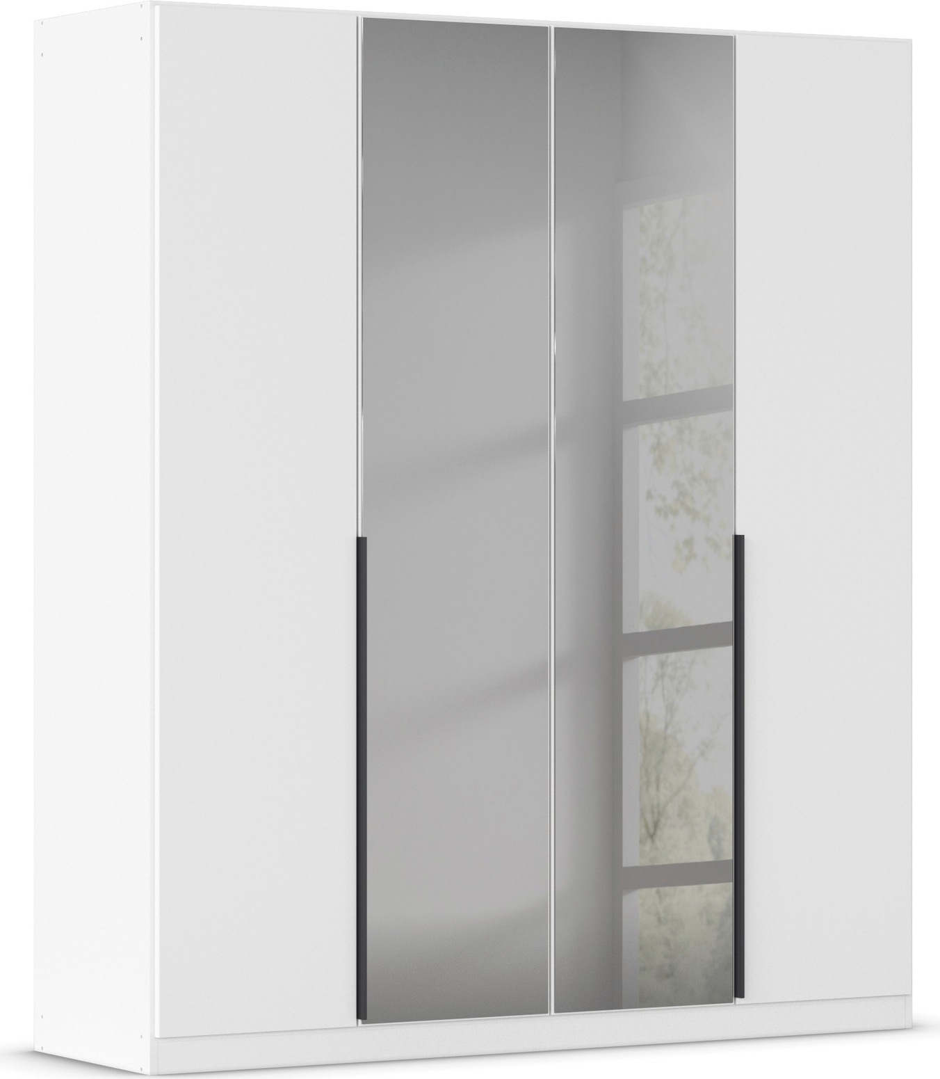 INOSIGN BY RAUCH Drehtürenschrank "Schlafzimmerschrank Kleiderschrank Schrank Garderobe FERRIS" In 3 Ausstattungen BASIC/CLASSIC/PREMIUM, Breiten 136/181/226/271 cm, Mitteltüren mit hochwertigem Grauspiegel MADE IN GERMANY