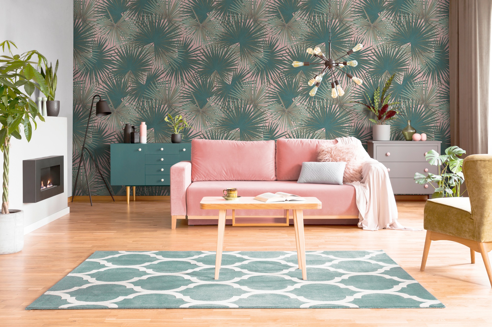 Metropolitan Stories Mural Fan Palm Mural 391844