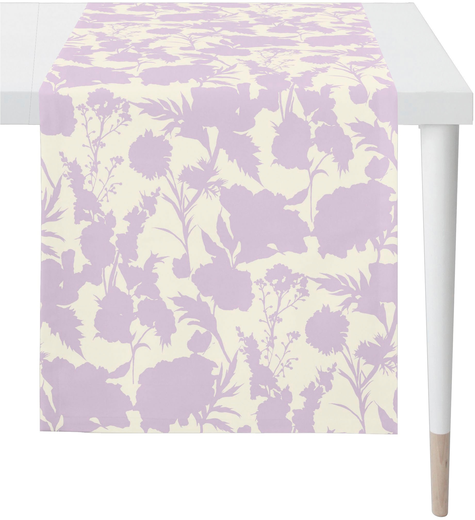 APELT Tischdecke "7002" Stilisierte Sommerblüten als Faux-Uni all-over