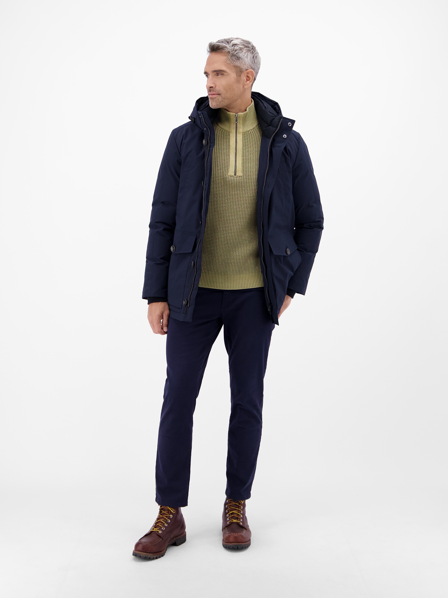 LERROS Strickpullover »LERROS Herren Troyer in Strukturqualität«