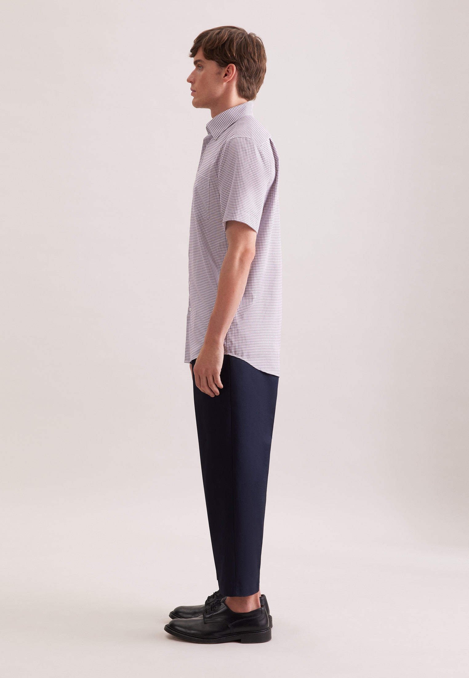 seidensticker Businesshemd »Schwarze Rose« Regular 1/2 Covered-Button-Down-Kragen Karo