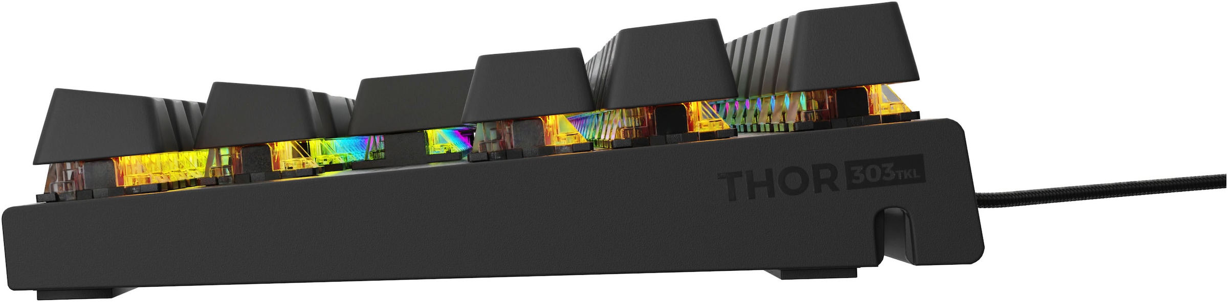 Genesis Gaming-Tastatur »THOR 303 TKL« (Antirutsch-Füße | Funktionstasten | Makrotasten | Multimedia-Tasten | Profil-Speicher | USB-Anschluss | Windows-Sperrtaste)