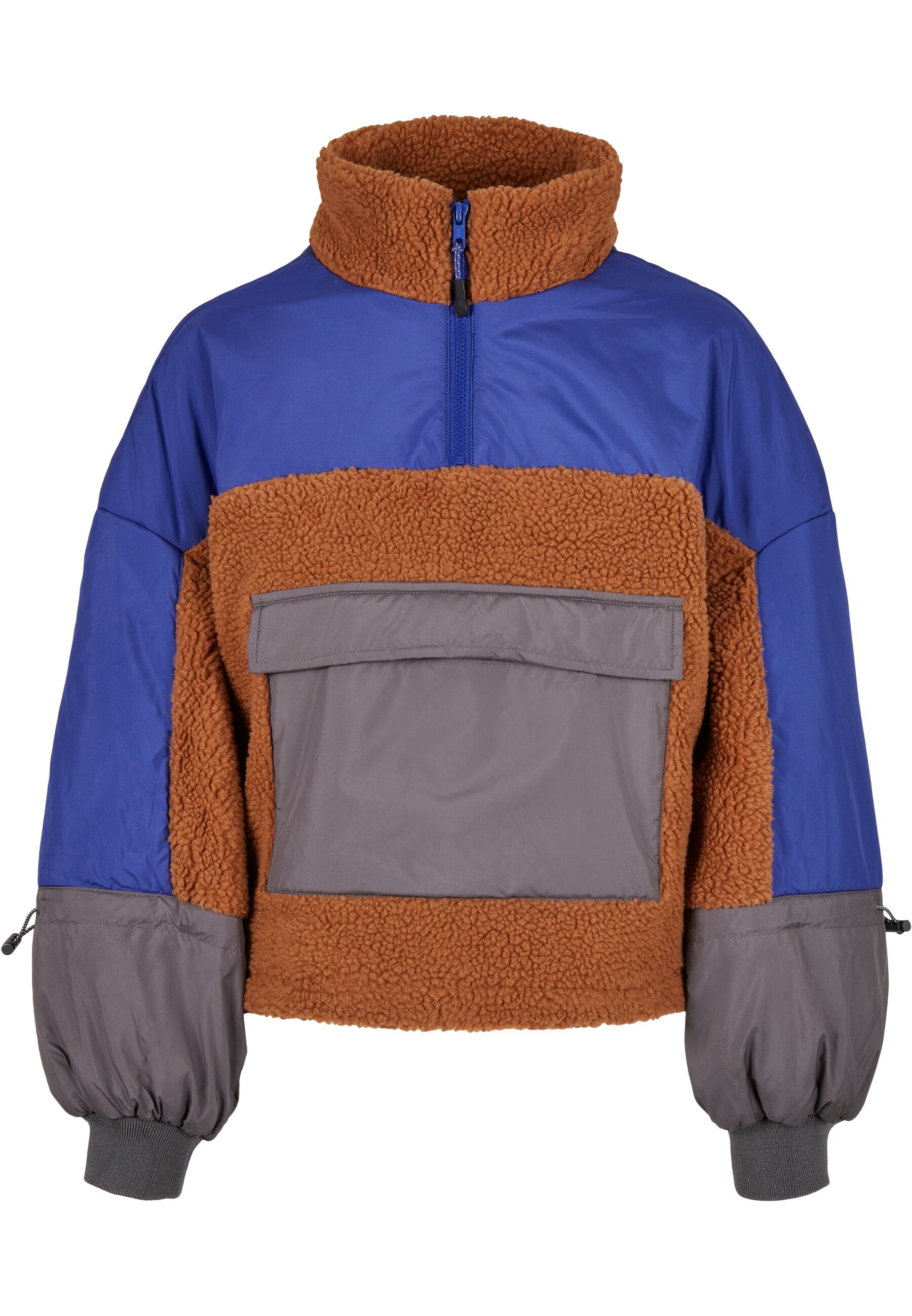 URBAN CLASSICS Allwetterjacke »Urban Classics Damen Ladies Sherpa 3-Tone Pull Over Jacket«, (1 St.), ohne Kapuze