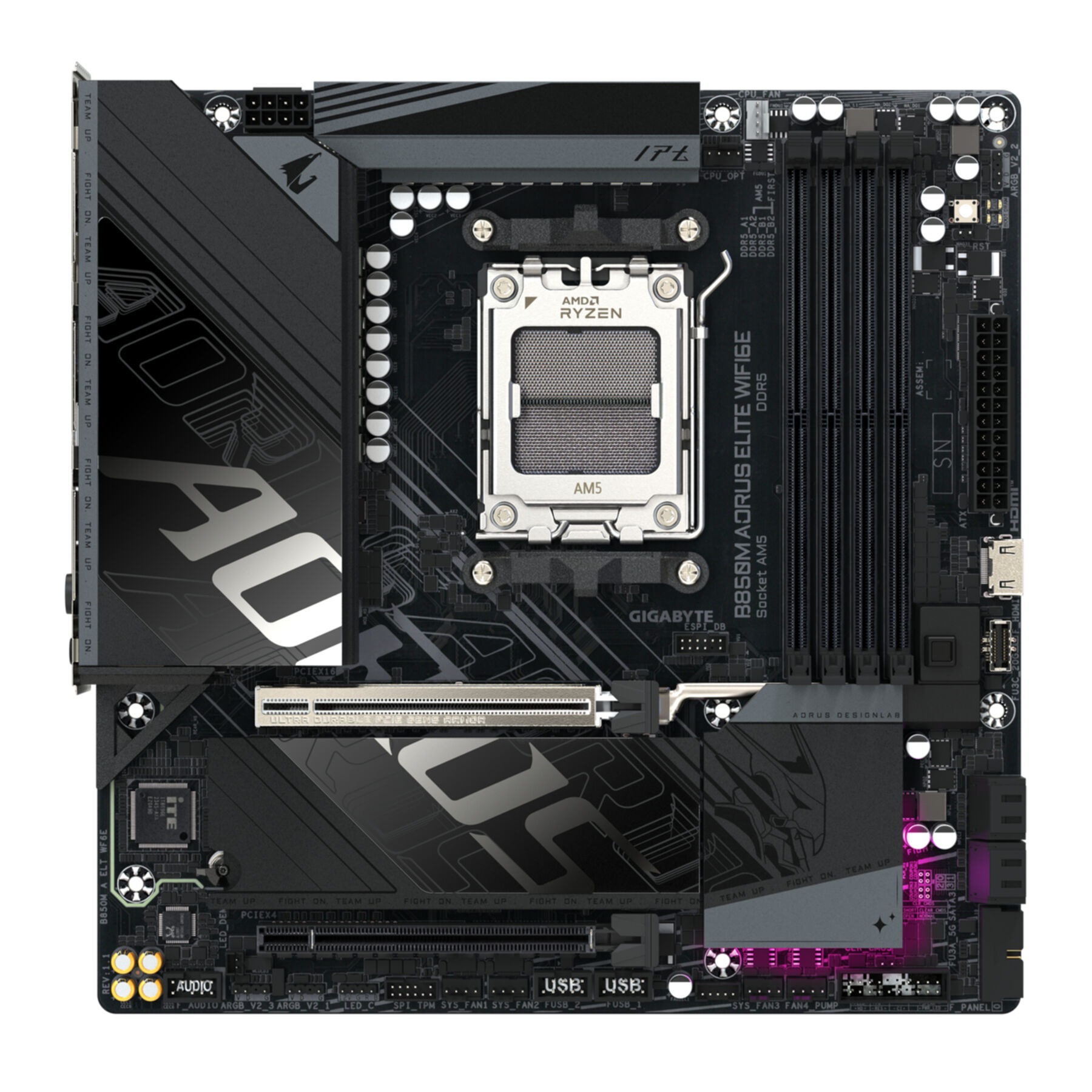 Gigabyte Mainboard »B850M AORUS ELITE WIFI6E Mainboard – AMD Ryzen 9000 Serie Prozessoren,«