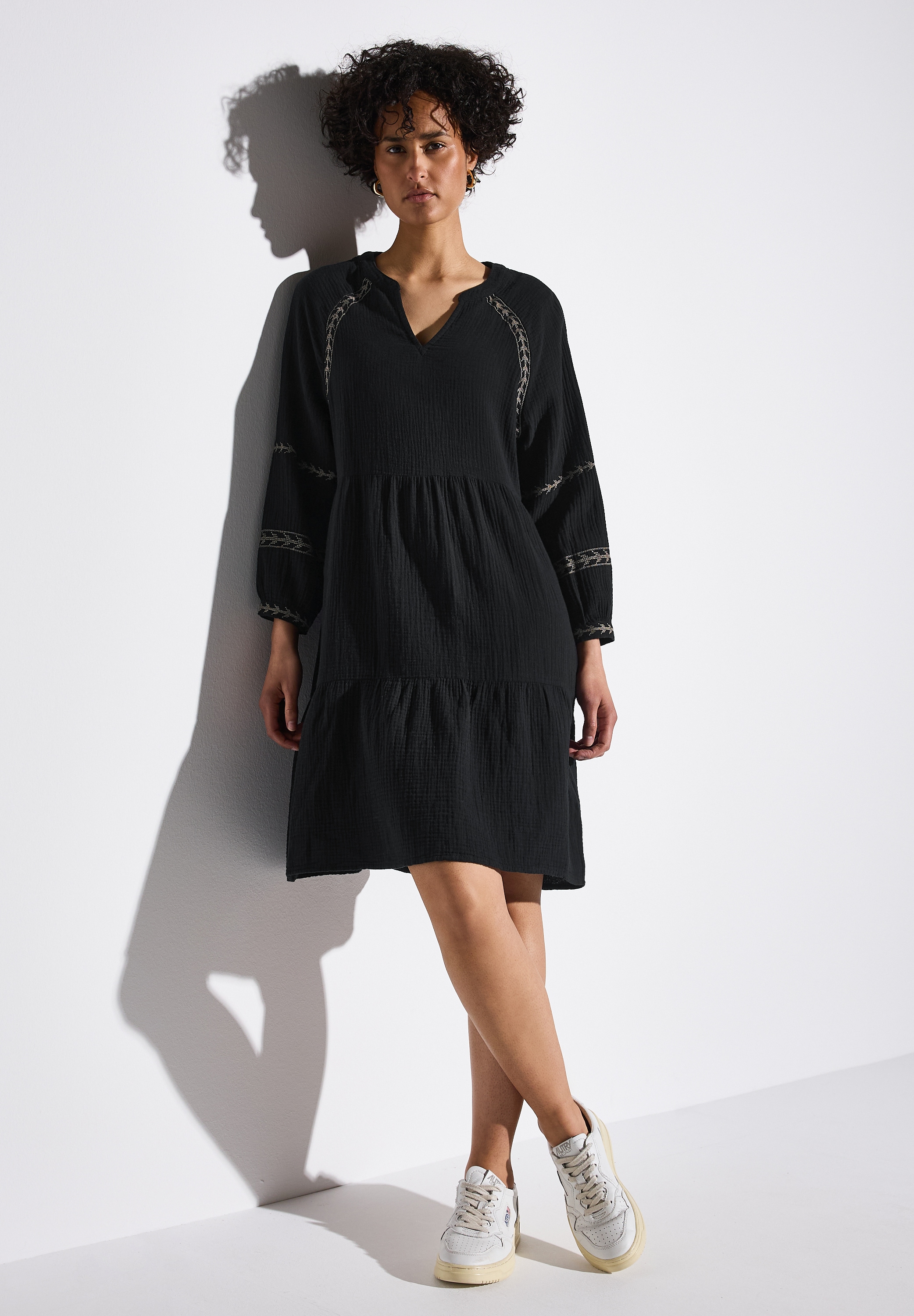 STREET ONE Tunikakleid Ohne Taschen aus 100% Baumwolle