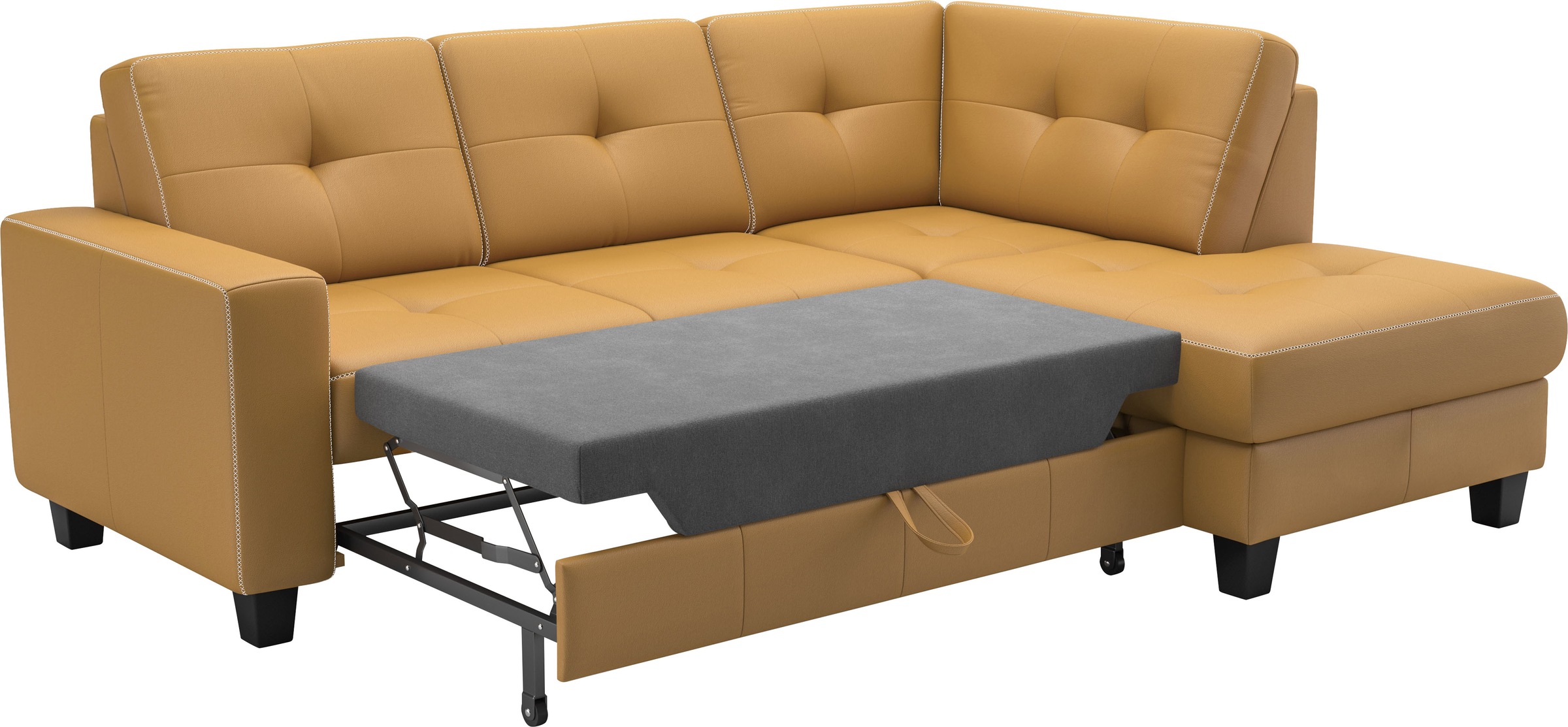 Places of Style Ecksofa »Varese«, wahlweise mit Bettfunktion und Bettkasten
