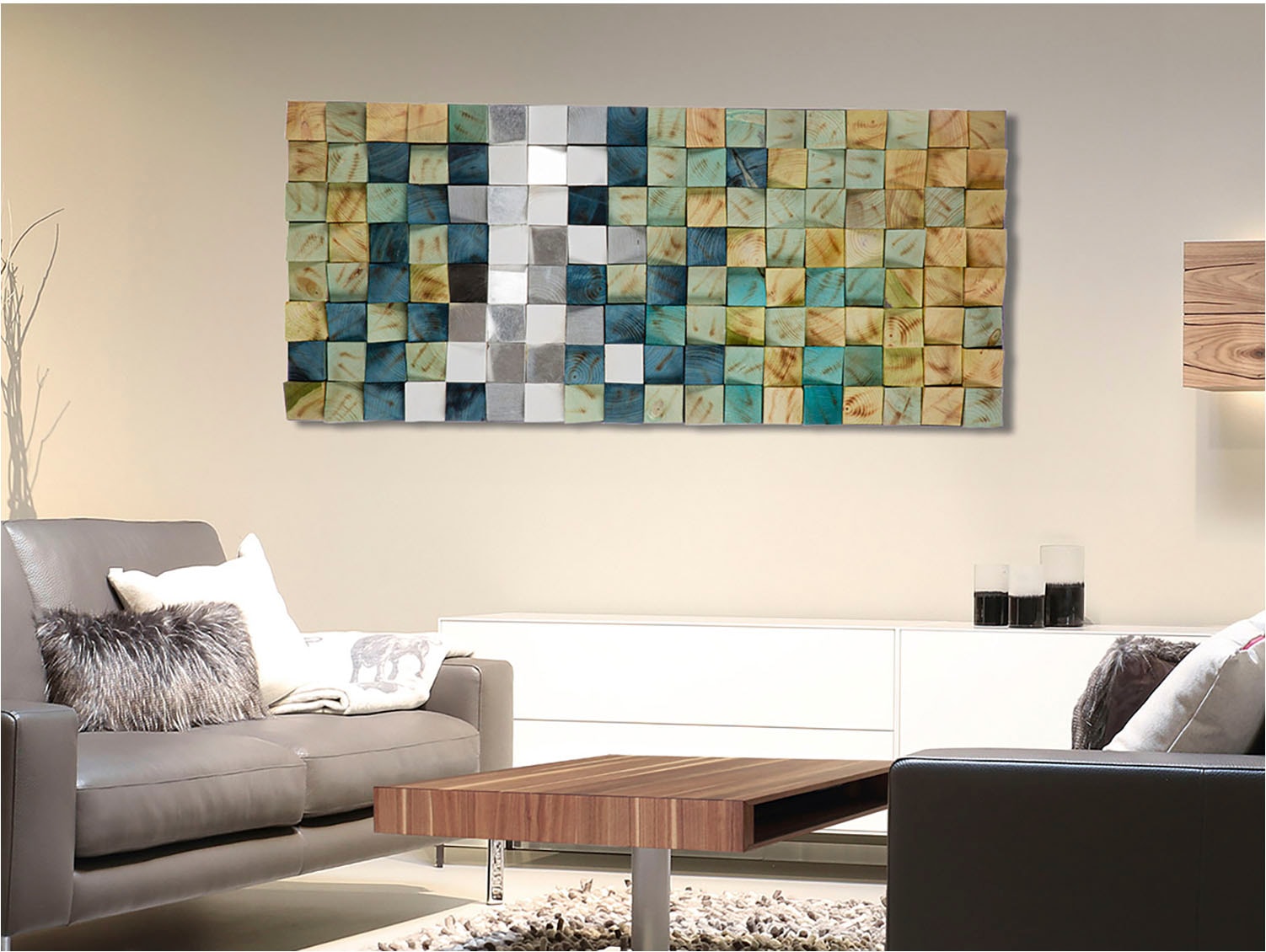 Casablanca by Gilde Holzbild "Yesil rechteckig" 1 Stk. tlg. günstig online kaufen