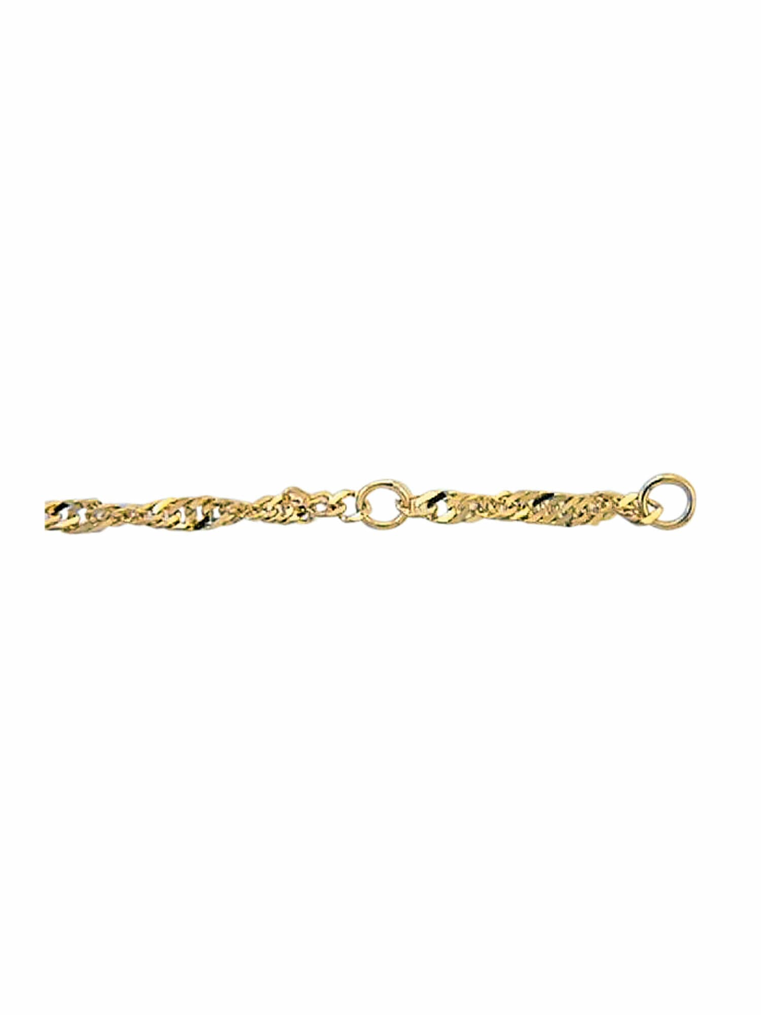 Fußkette »333 Gold Singapur Fußkettchen 25 cm Ø 2,5 mm«, Goldschmuck für Damen