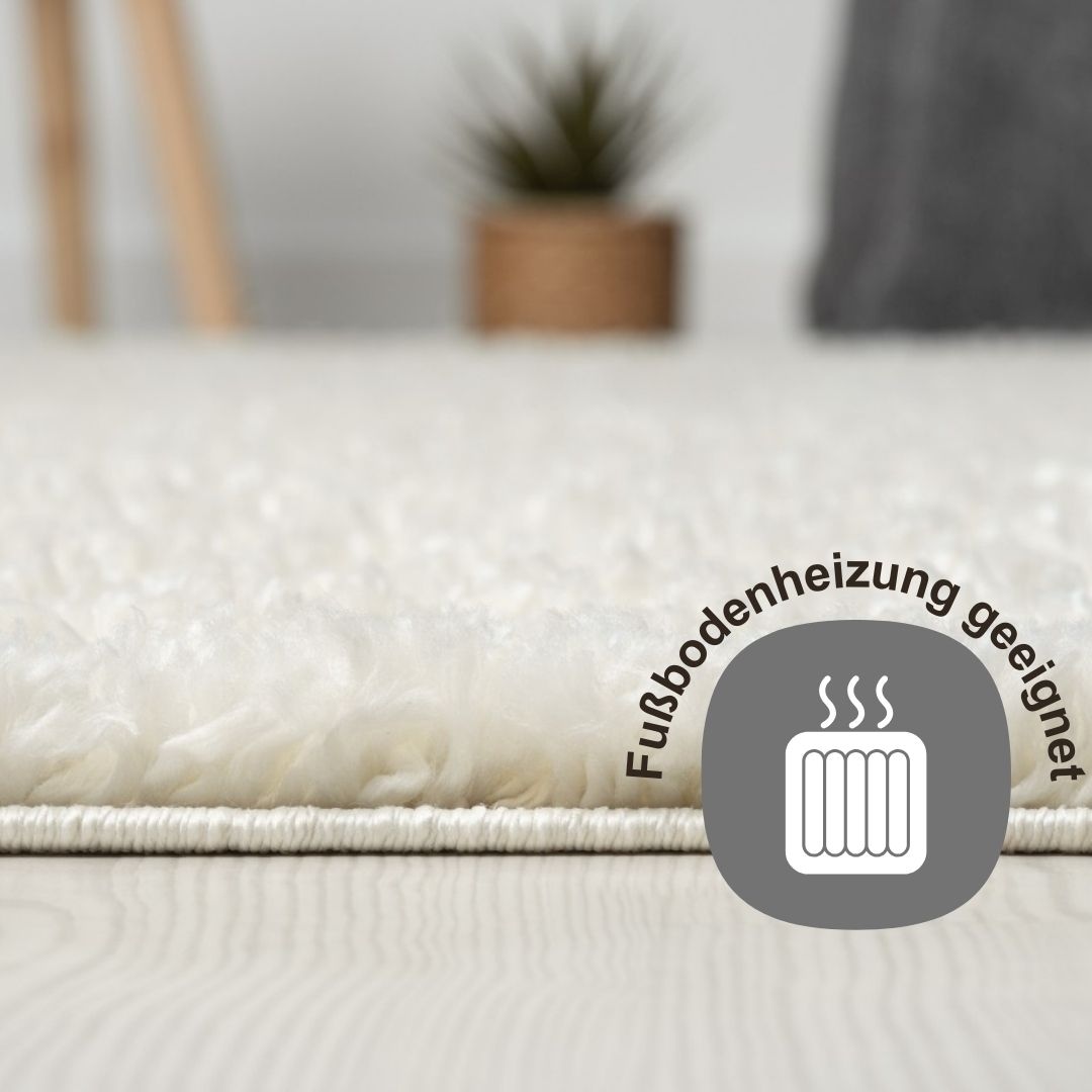 Myflair Möbel & Accessoires Hochflor-Läufer »My Shaggy«, rechteckig, 37 mm Höhe, Shaggy, Uni Farben, leicht glänzend, Microfaser, extra flauschig