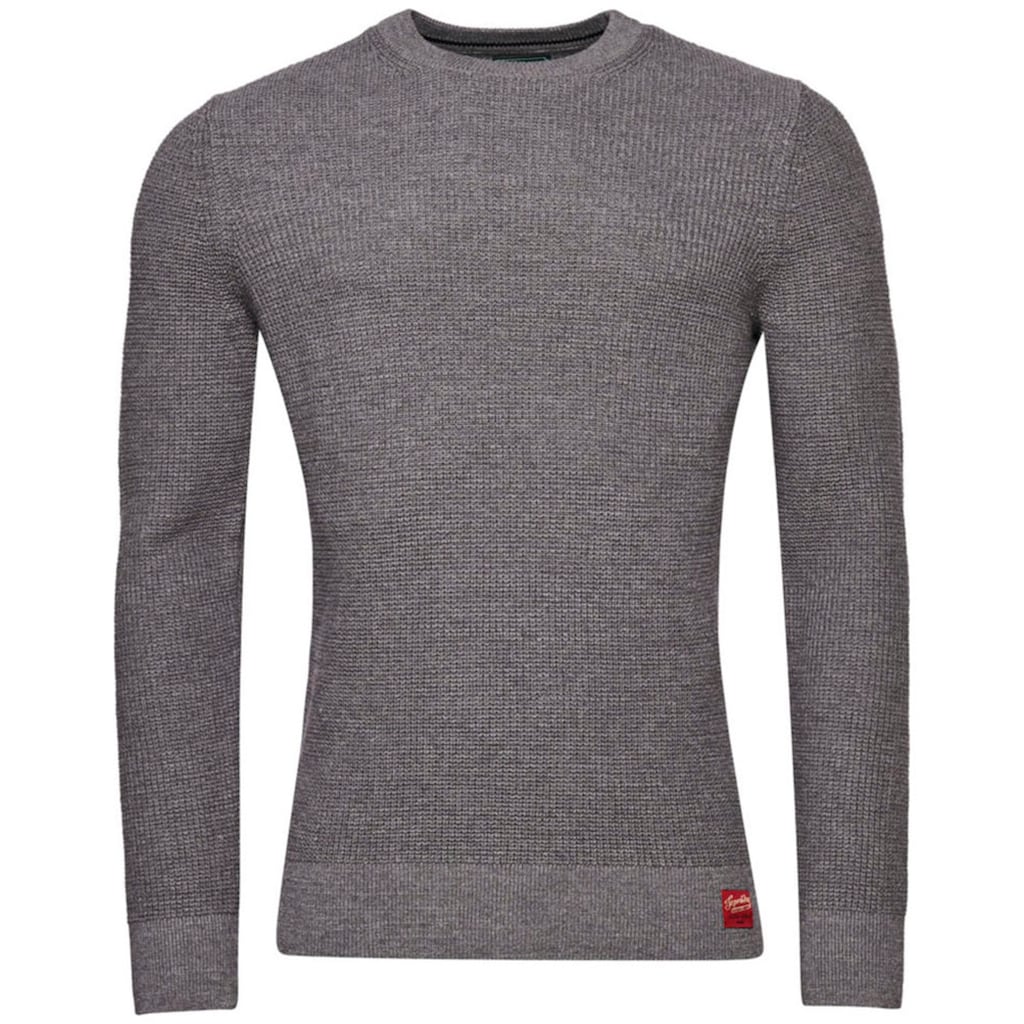 Superdry Strickpullover »TEXTURED CREW KNIT JUMPER«