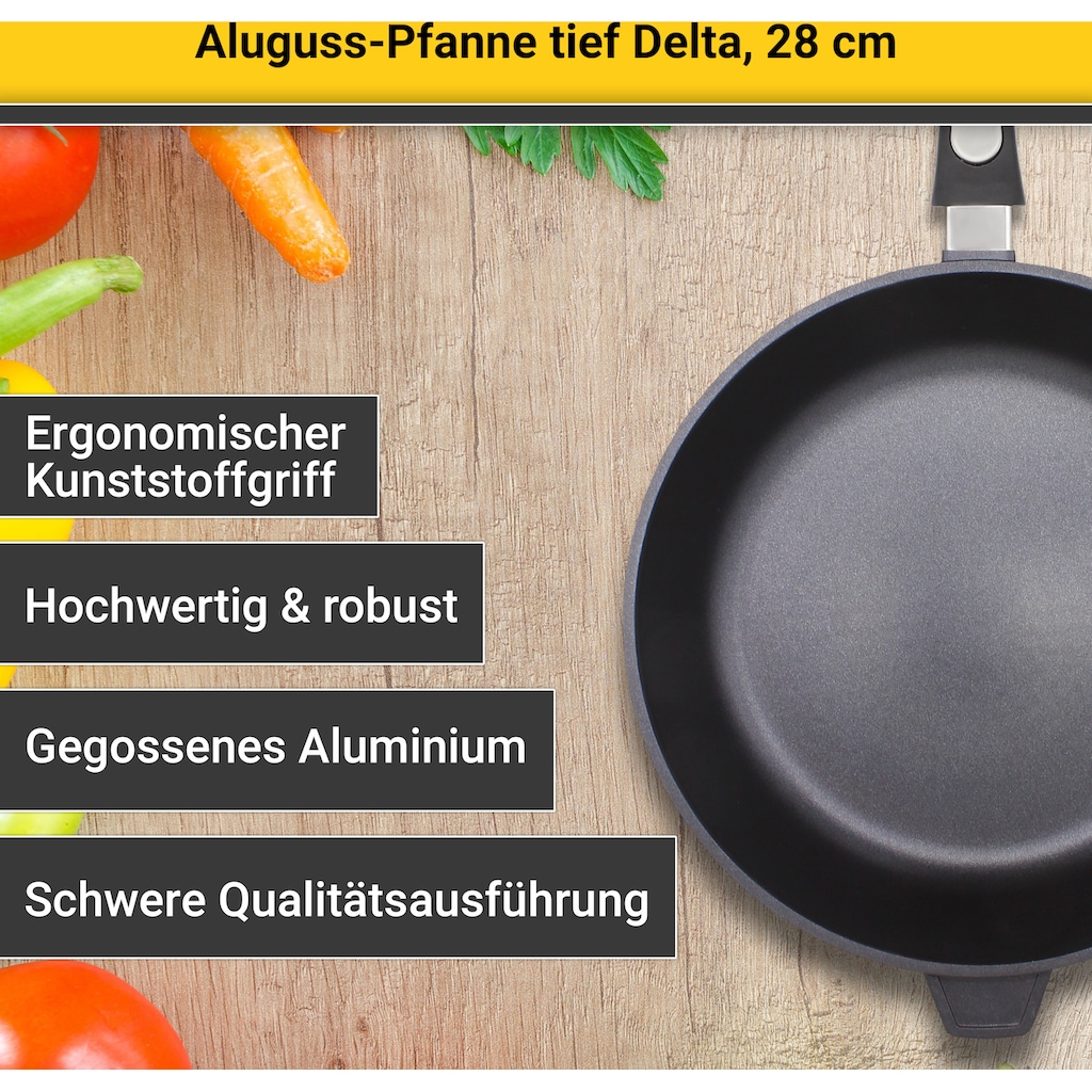 Krüger Bratpfanne »Delta«, Aluminium, (1 tlg.)