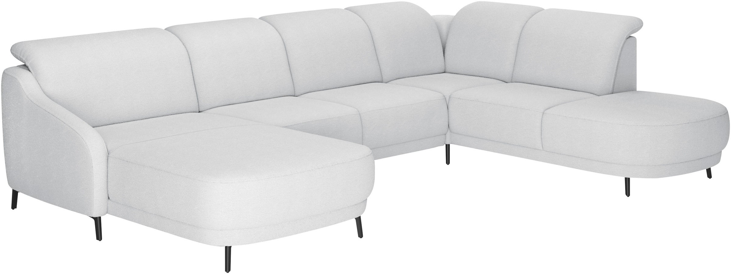 sit&more Wohnlandschaft »Blues U-Form«, inkl. Kopfteilverstellung, wahlweise mit Klapptisch und USB