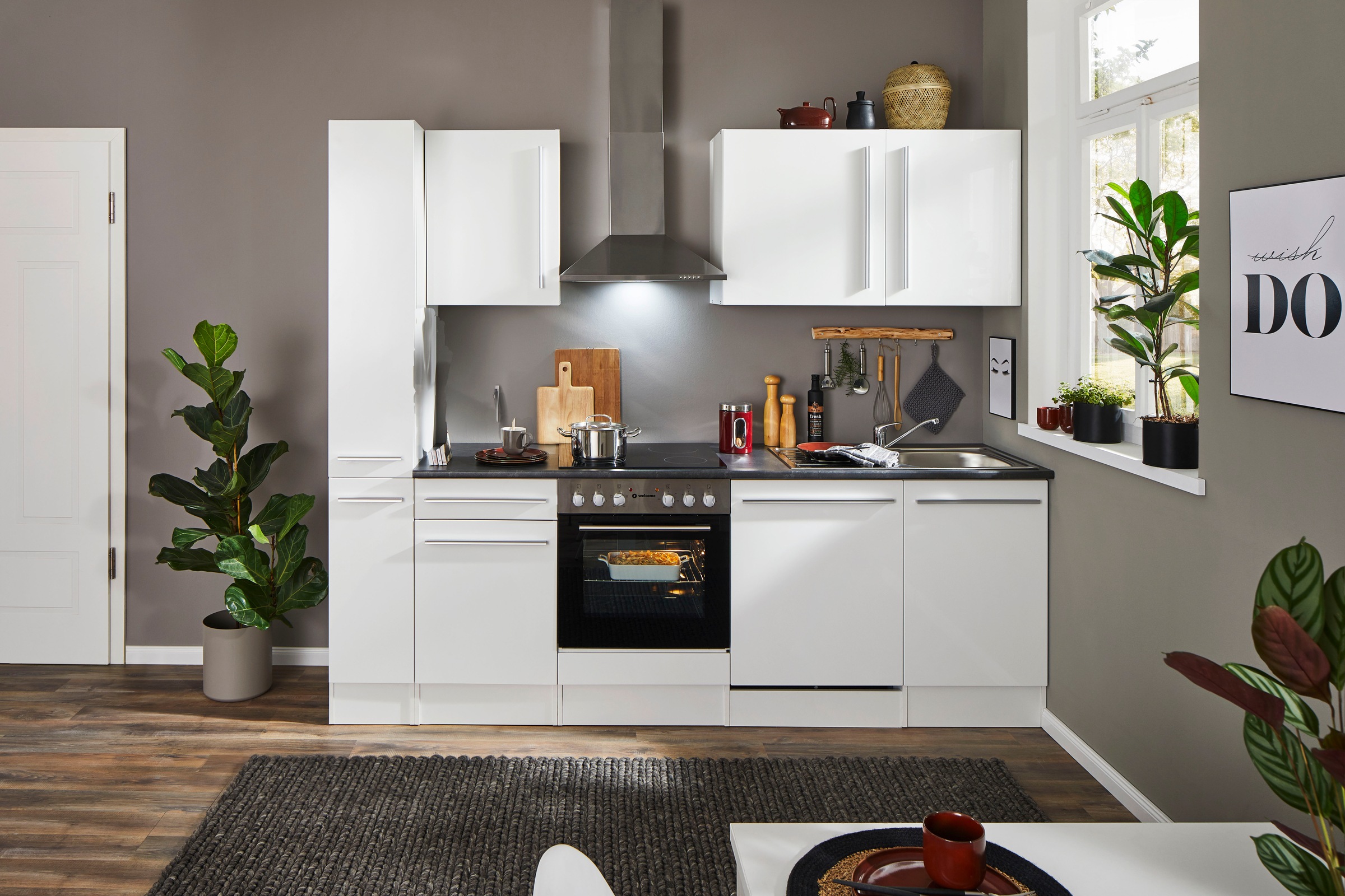 BASIC by Balculina Küchenzeile "Jazz" Breite 250 cm, wahlweise mit E-Geräte günstig online kaufen