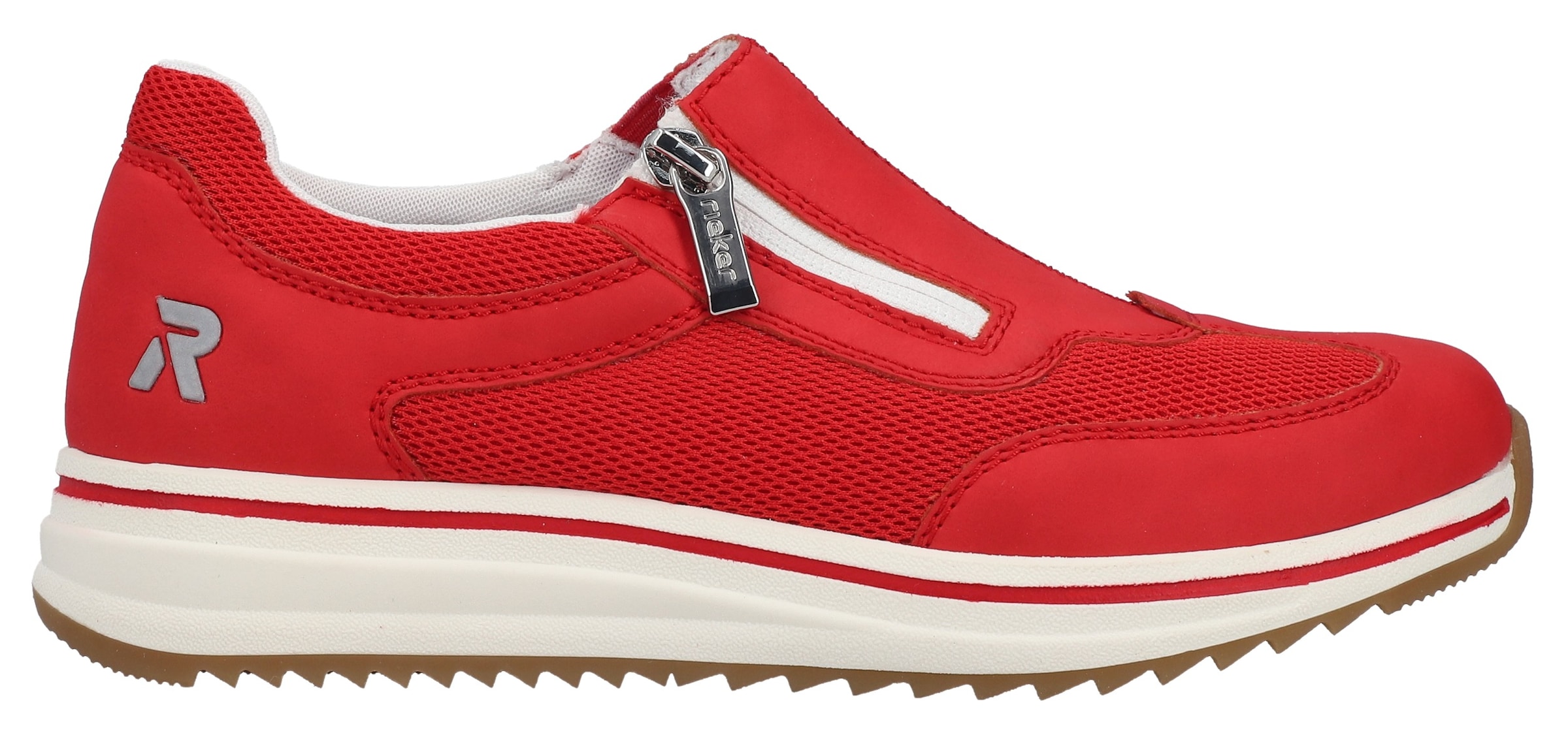 Rieker Slipper  Slip-on Sneaker, Halbschuh, Freizeitschuh mit Reißverschluss