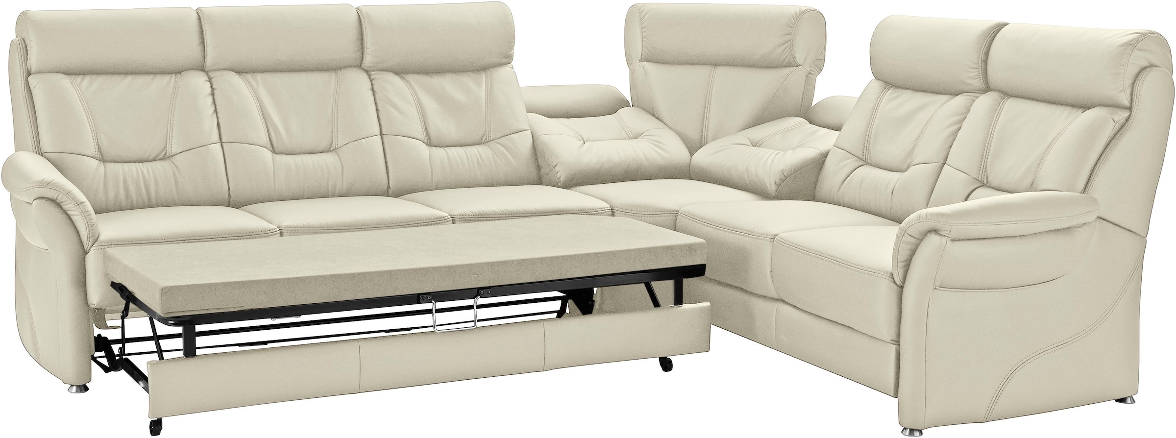 Places of Style Ecksofa »Sardinien L-Form«, mit Kopfteilverstellung, wahlweise mit Bettfunktion