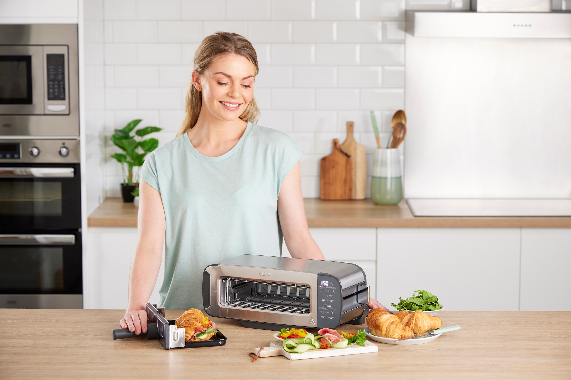 NINJA Toaster »ST202EU Ninja Foodi«, 1 Schlitz, 2400 W, 2-in-1 Toaster, Grill & Panini-Presse