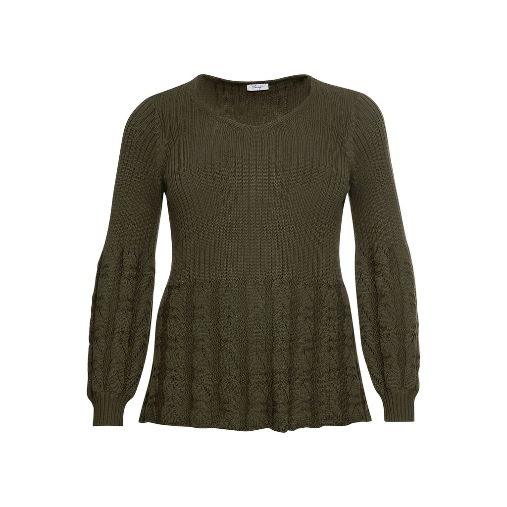 Sheego V-Ausschnitt-Pullover »Pullover«