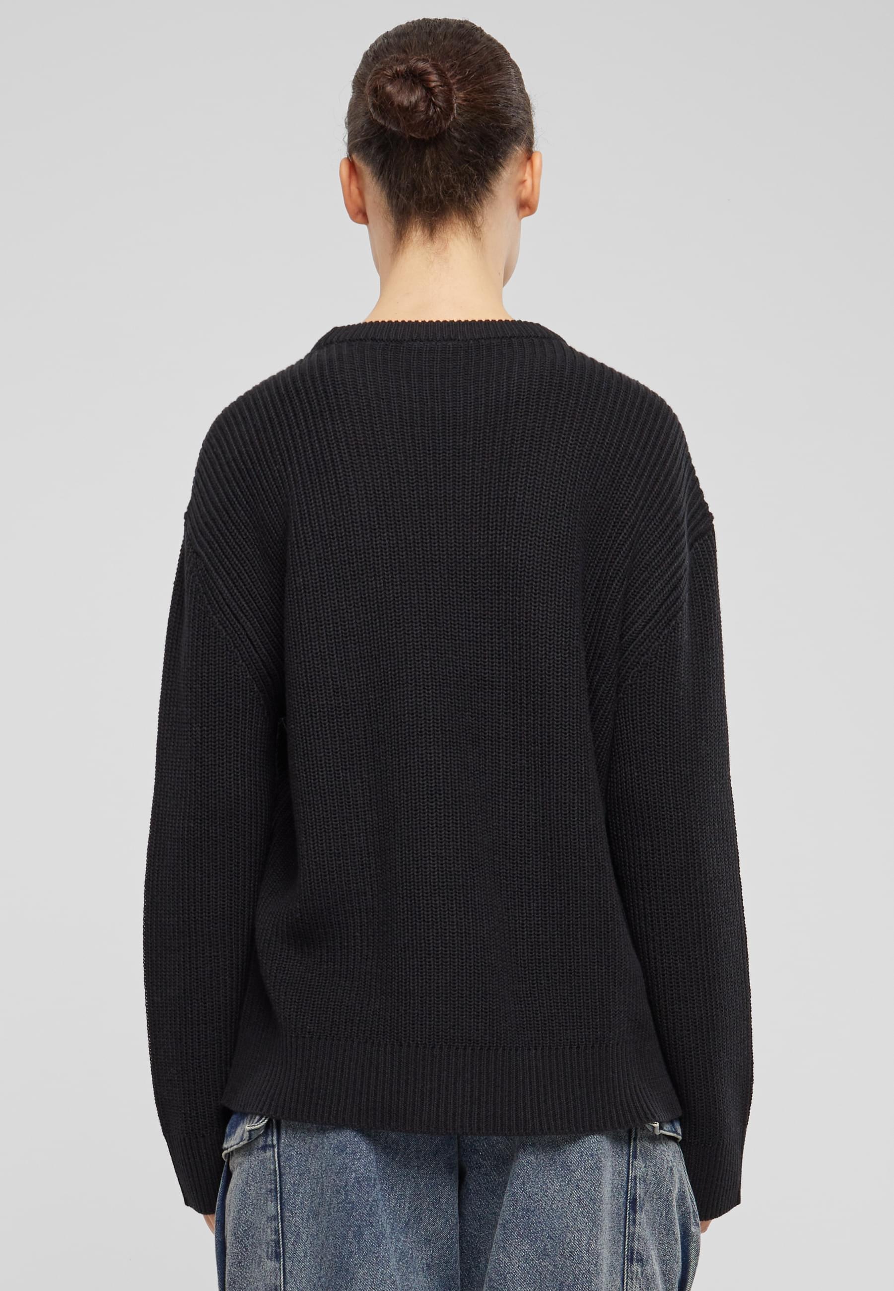 URBAN CLASSICS Rundhalspullover »Urban Classics Damen Ladies Rib Knit Sweater«, (1 tlg.)
